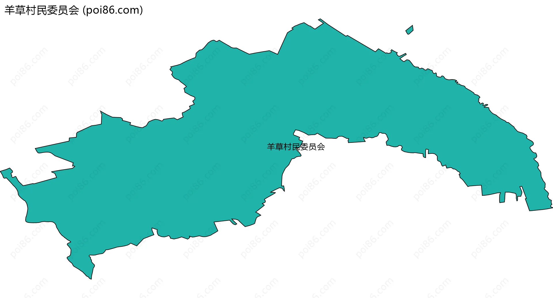 羊草村民委员会边界地图