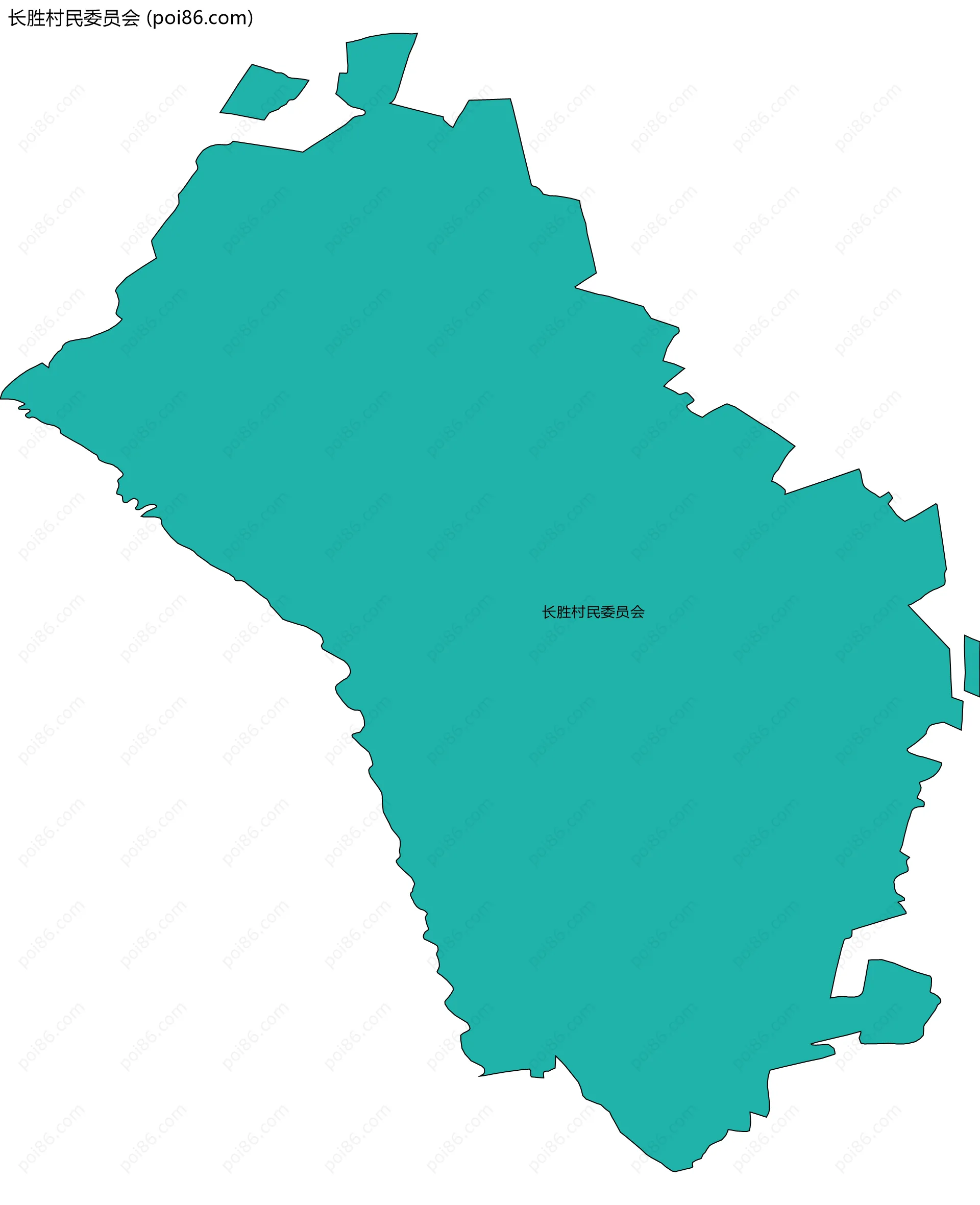 长胜村民委员会边界地图