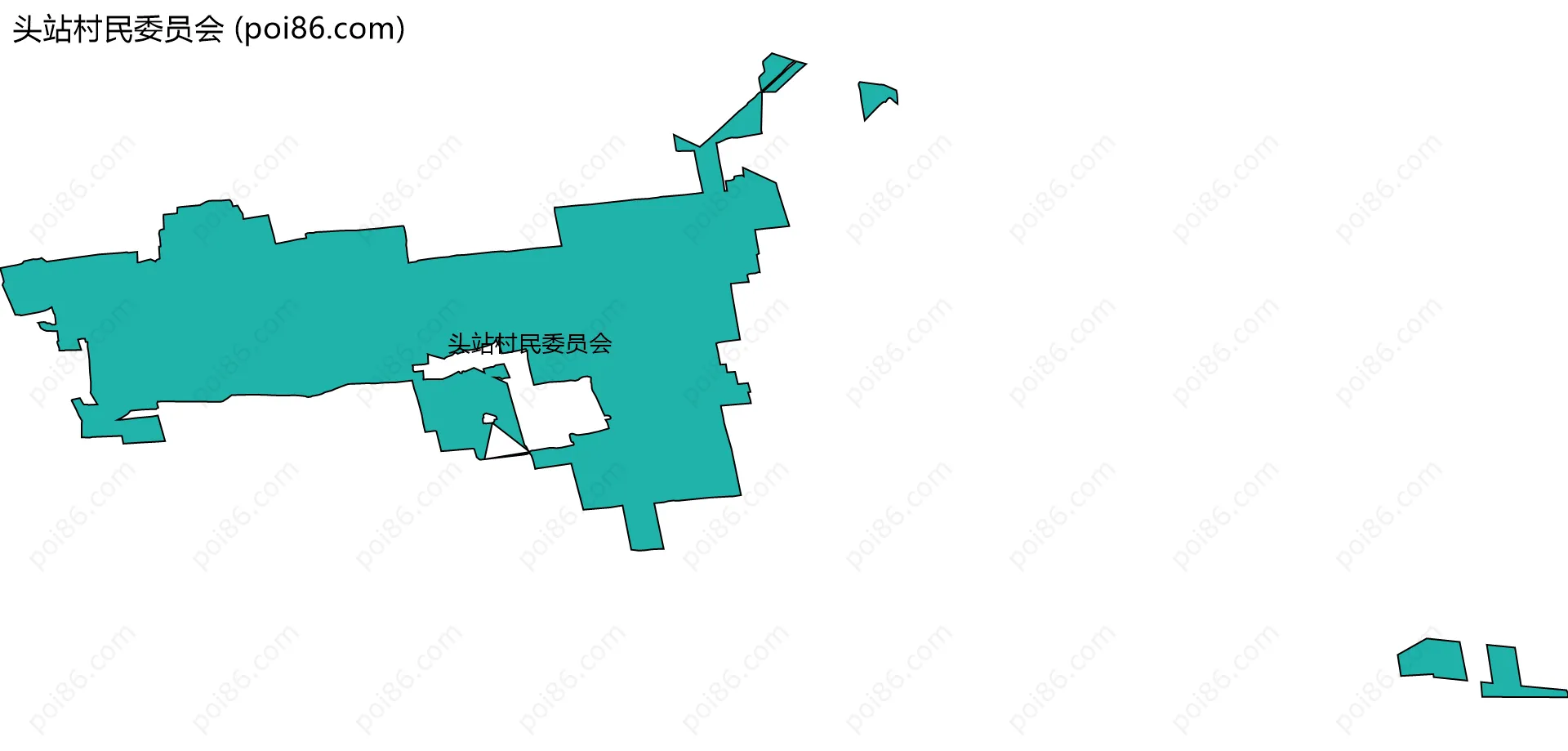 头站村民委员会边界地图