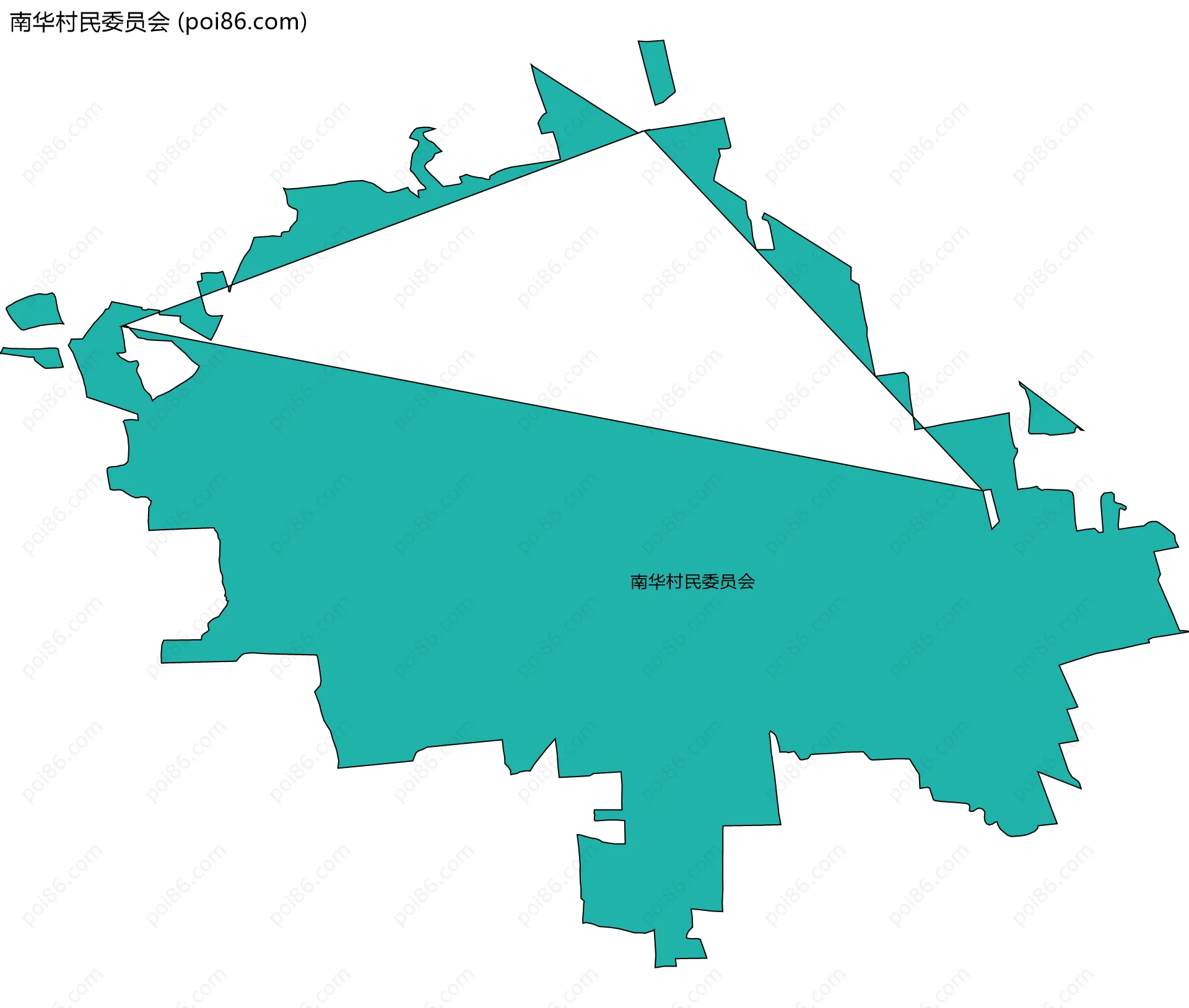 南华村民委员会边界地图