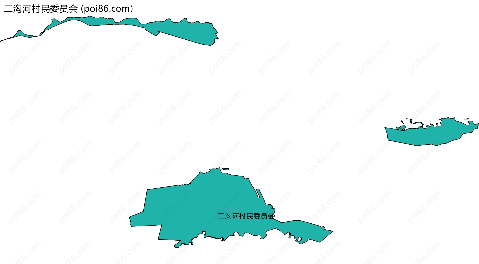二沟河村民委员会边界地图
