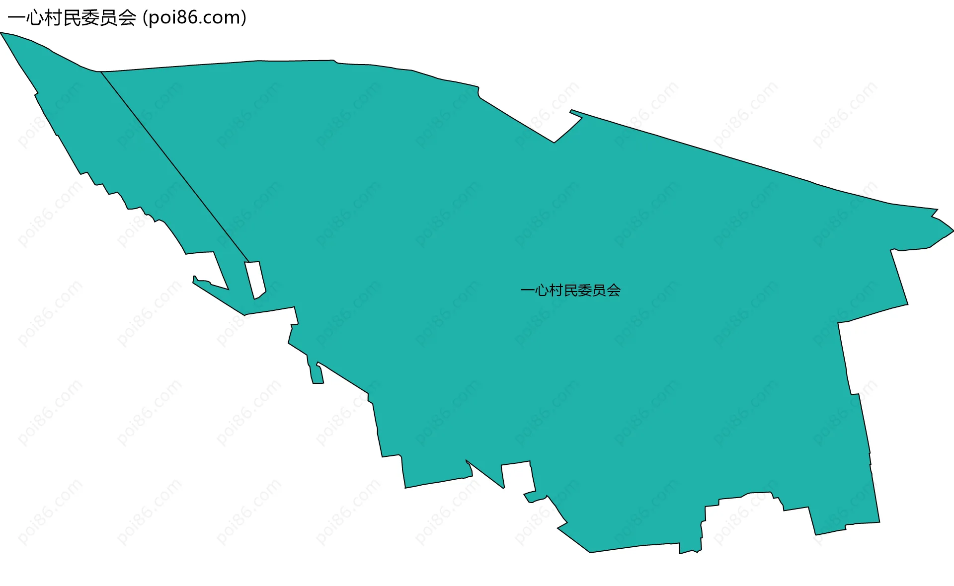一心村民委员会边界地图