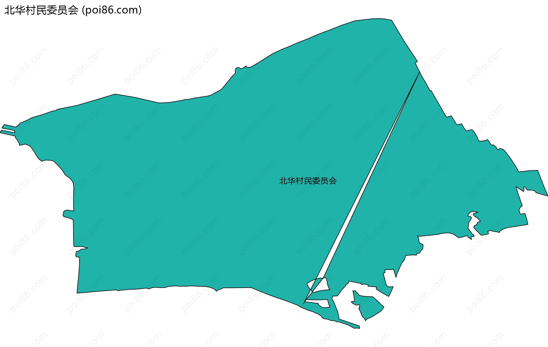 北华村民委员会边界地图