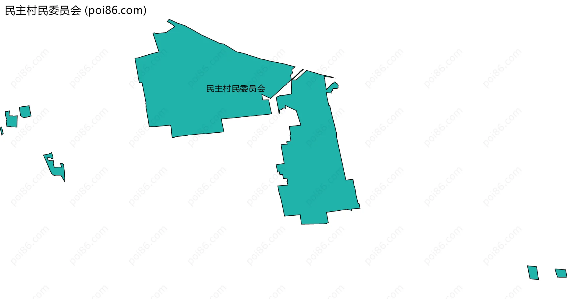 民主村民委员会边界地图