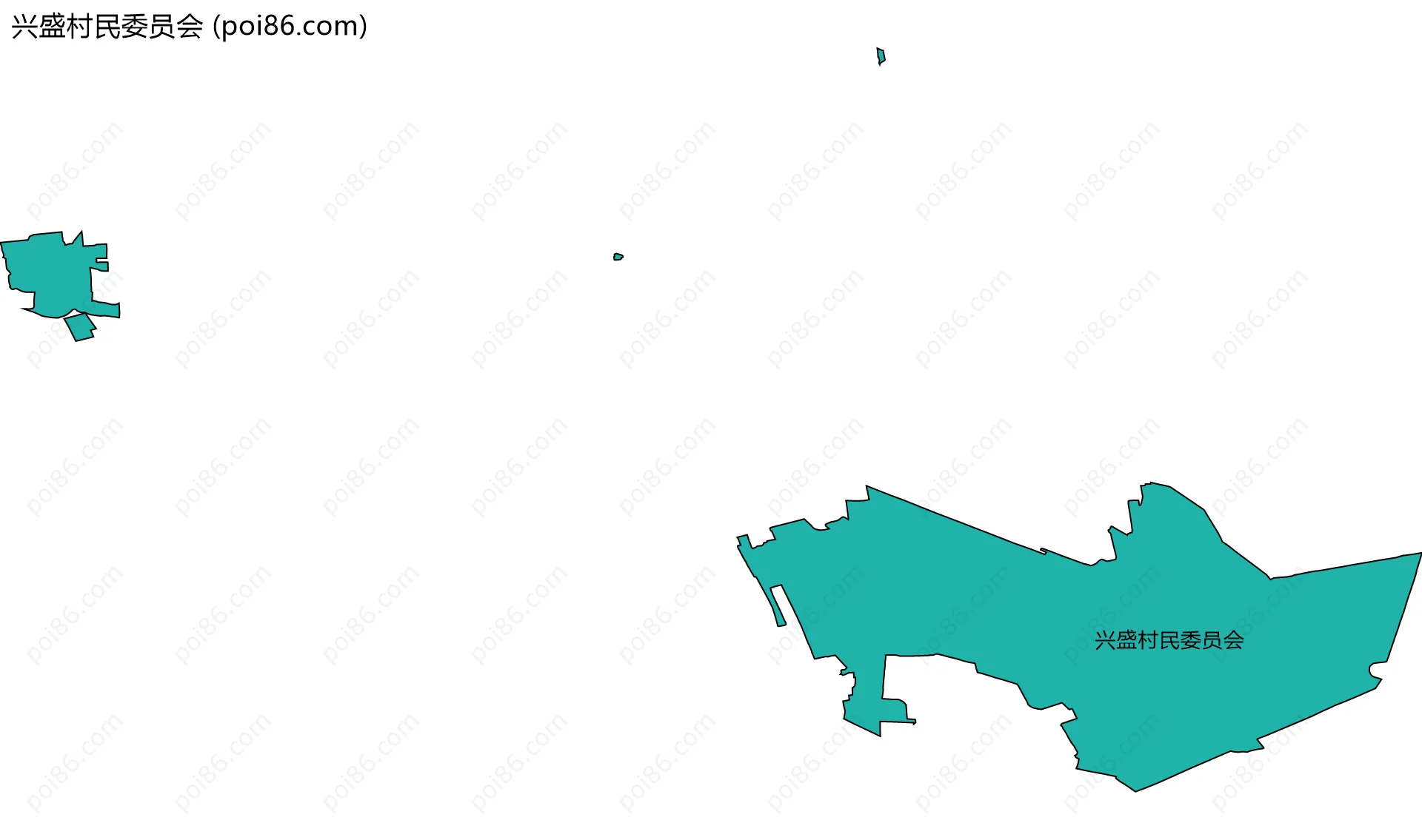 兴盛村民委员会边界地图