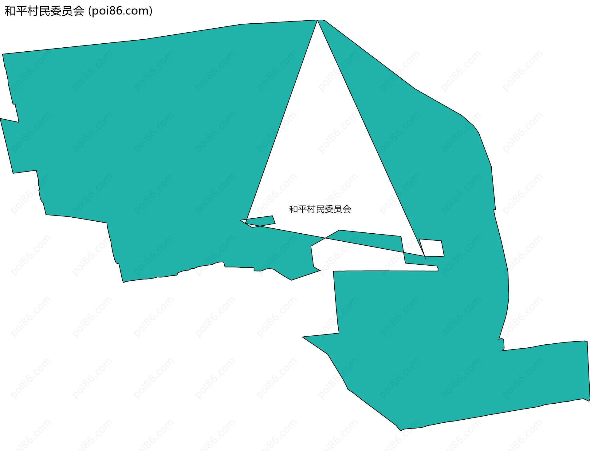 和平村民委员会边界地图