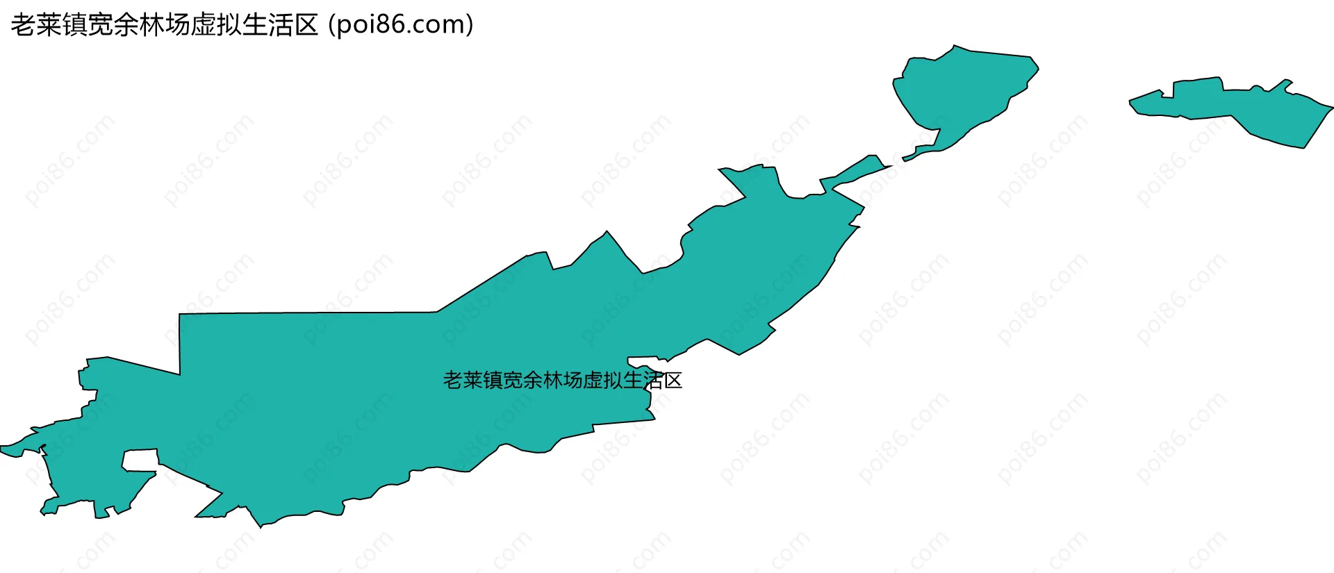 老莱镇宽余林场虚拟生活区边界地图