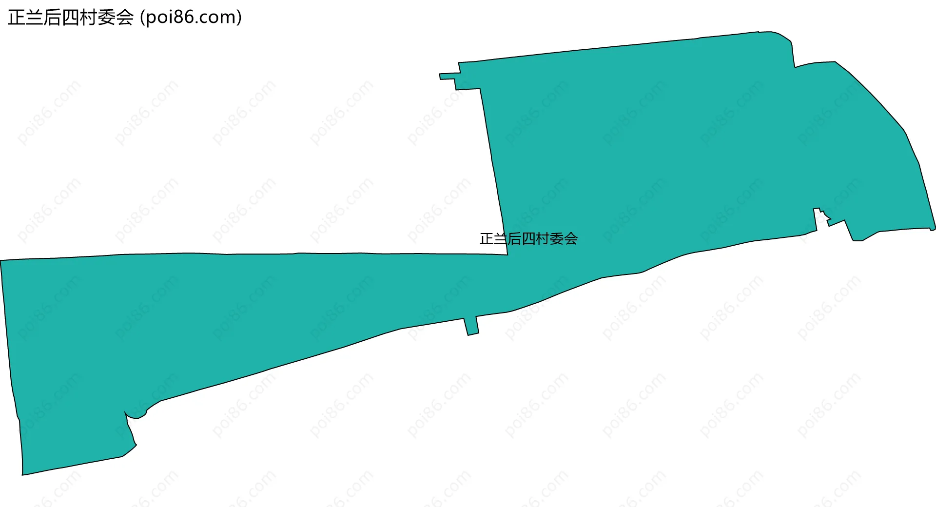 正兰后四村委会边界地图