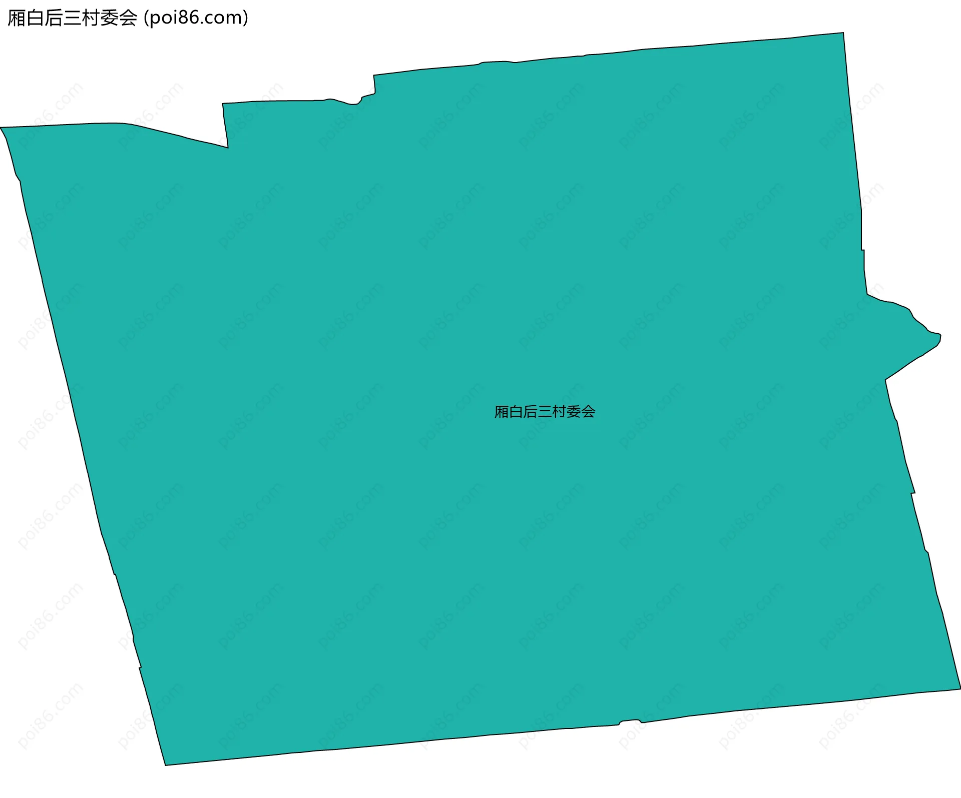 厢白后三村委会边界地图