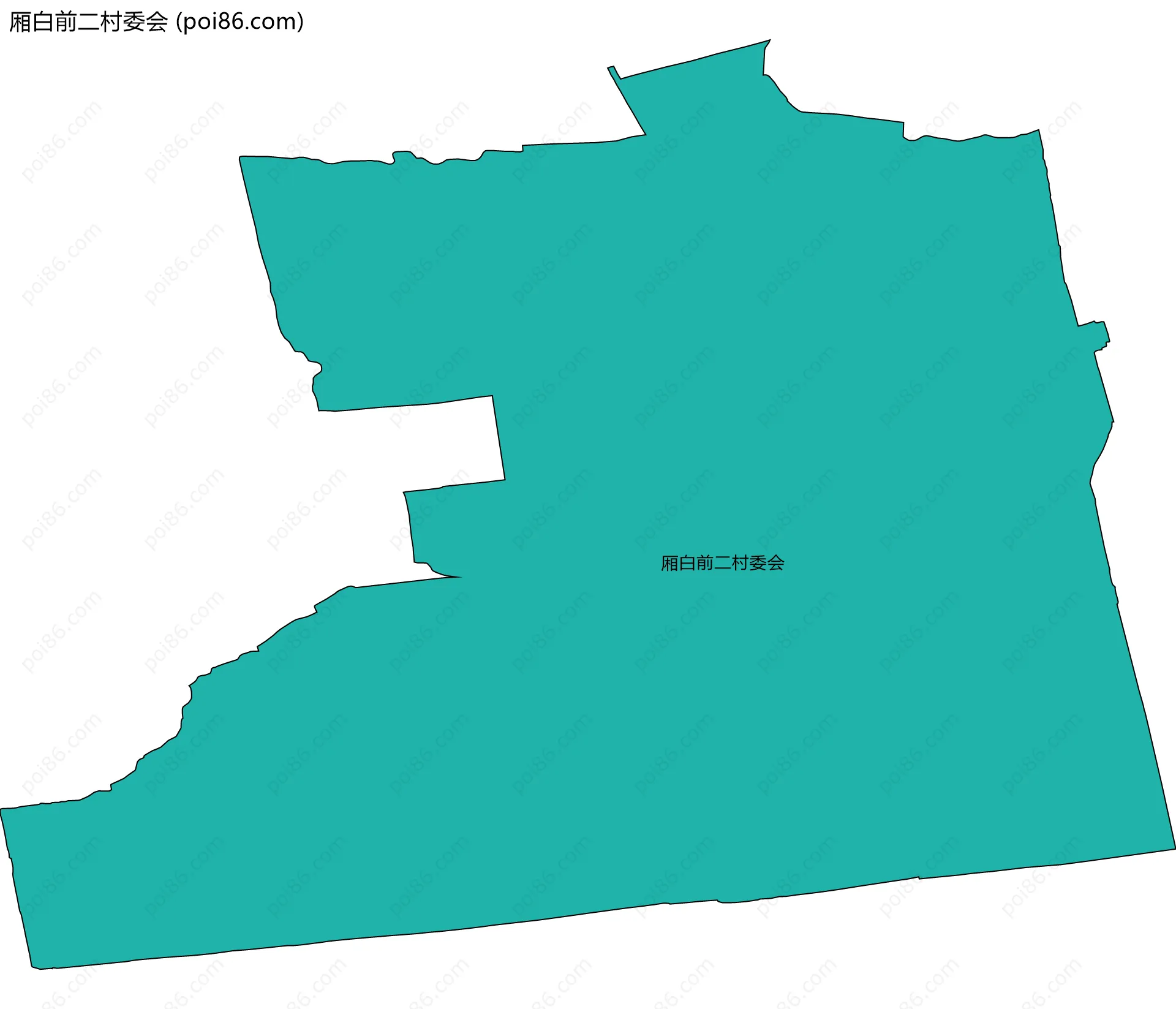 厢白前二村委会边界地图
