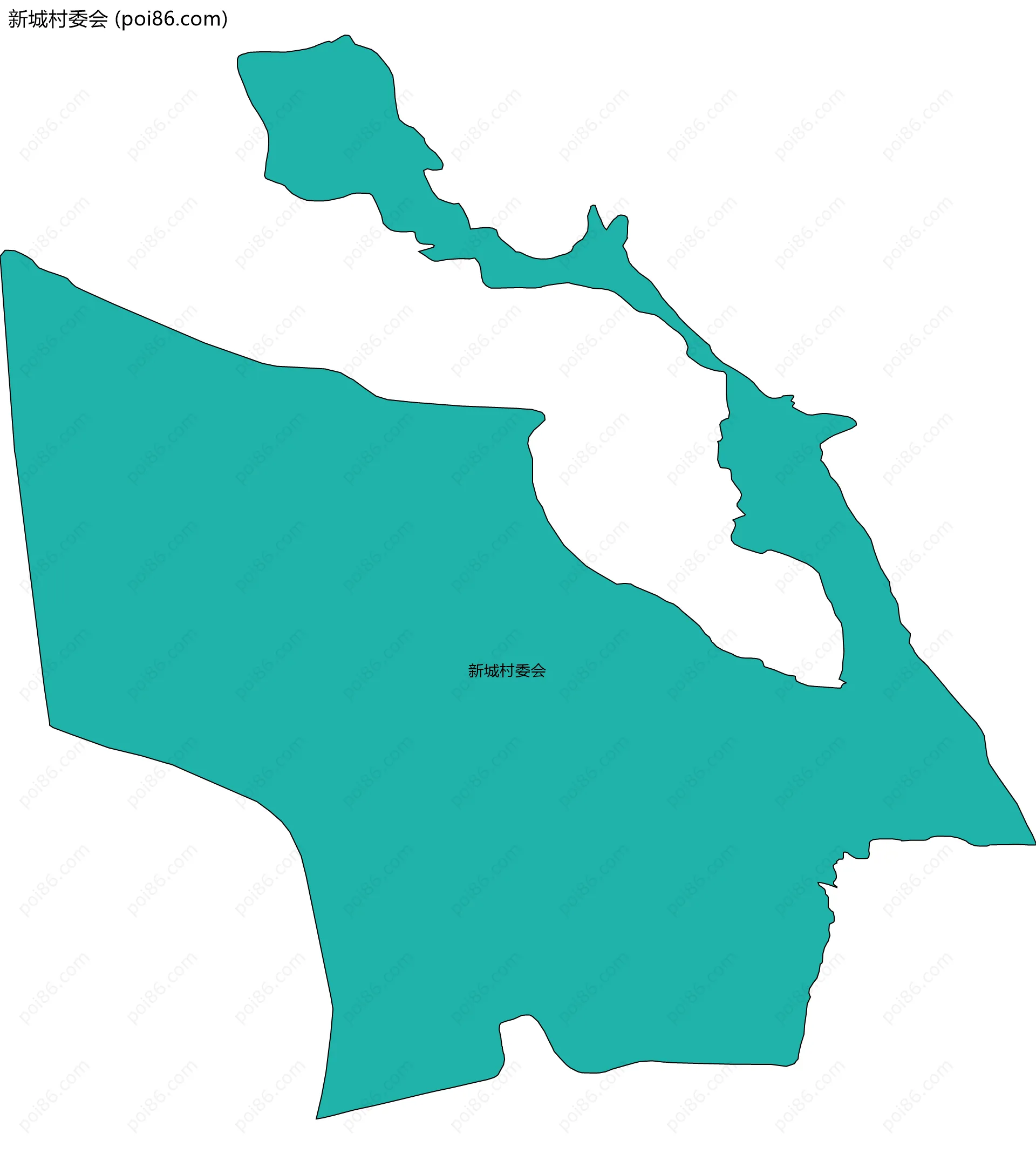 新城村委会边界地图