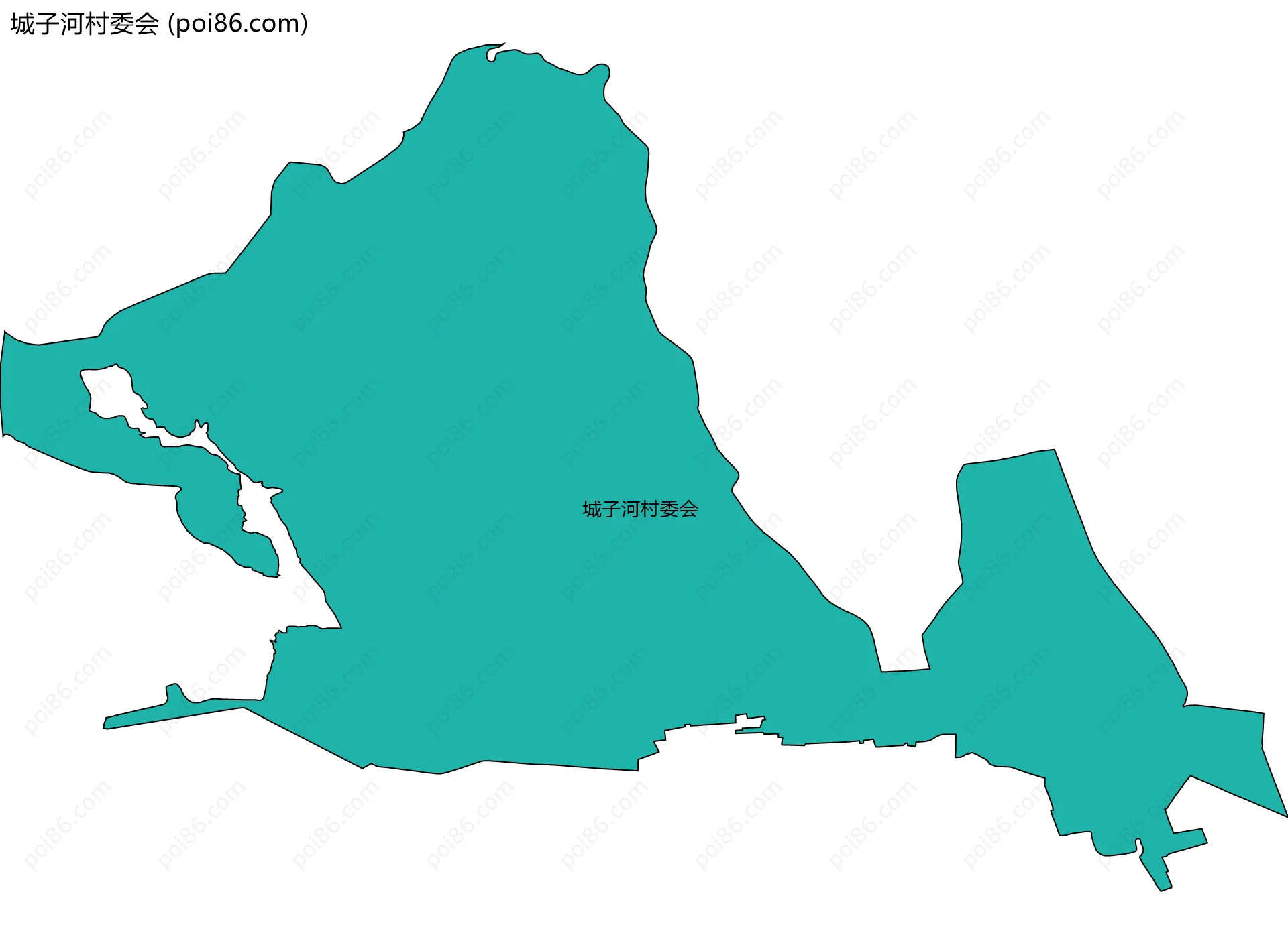 城子河村委会边界地图