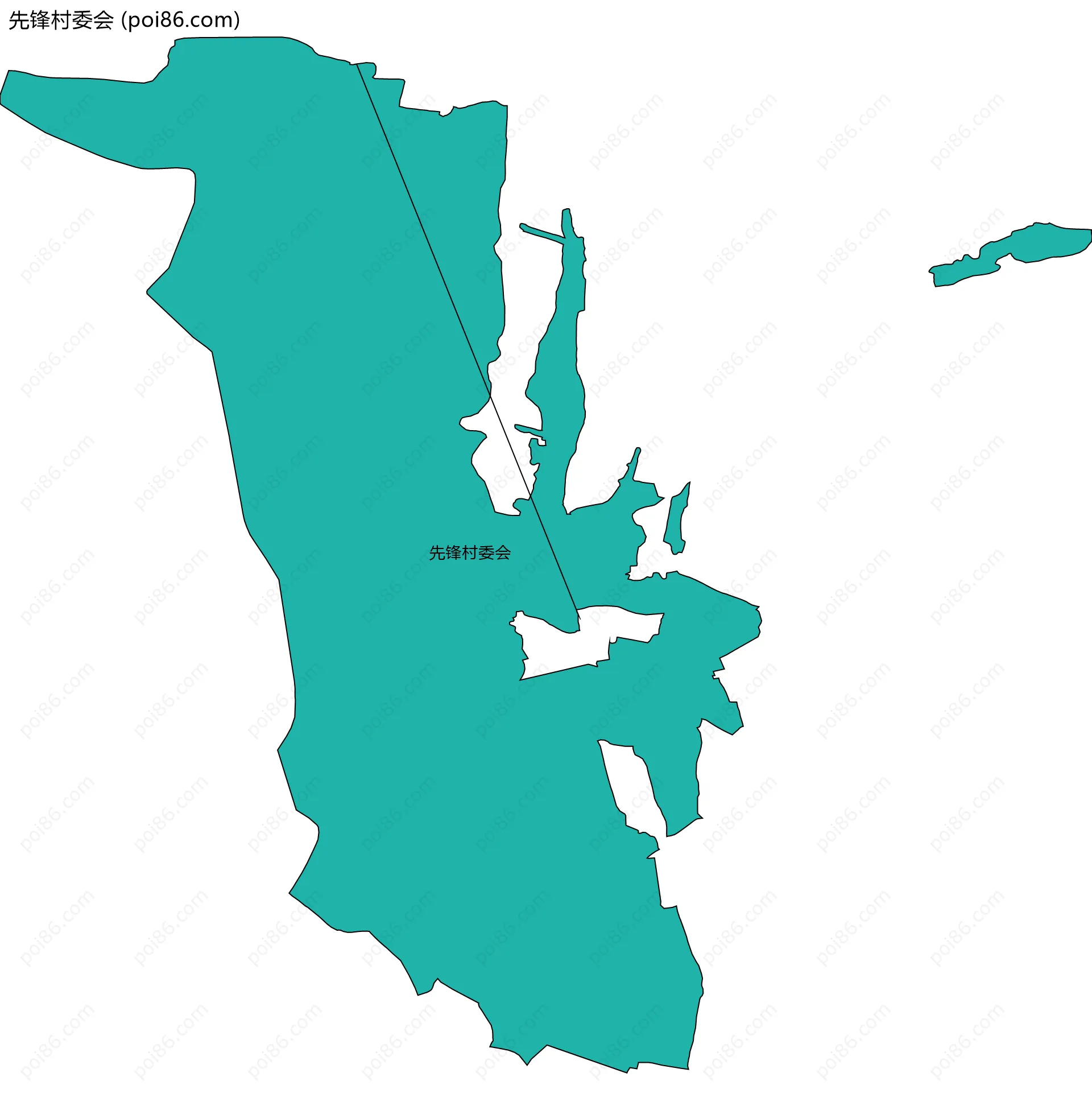 先锋村委会边界地图