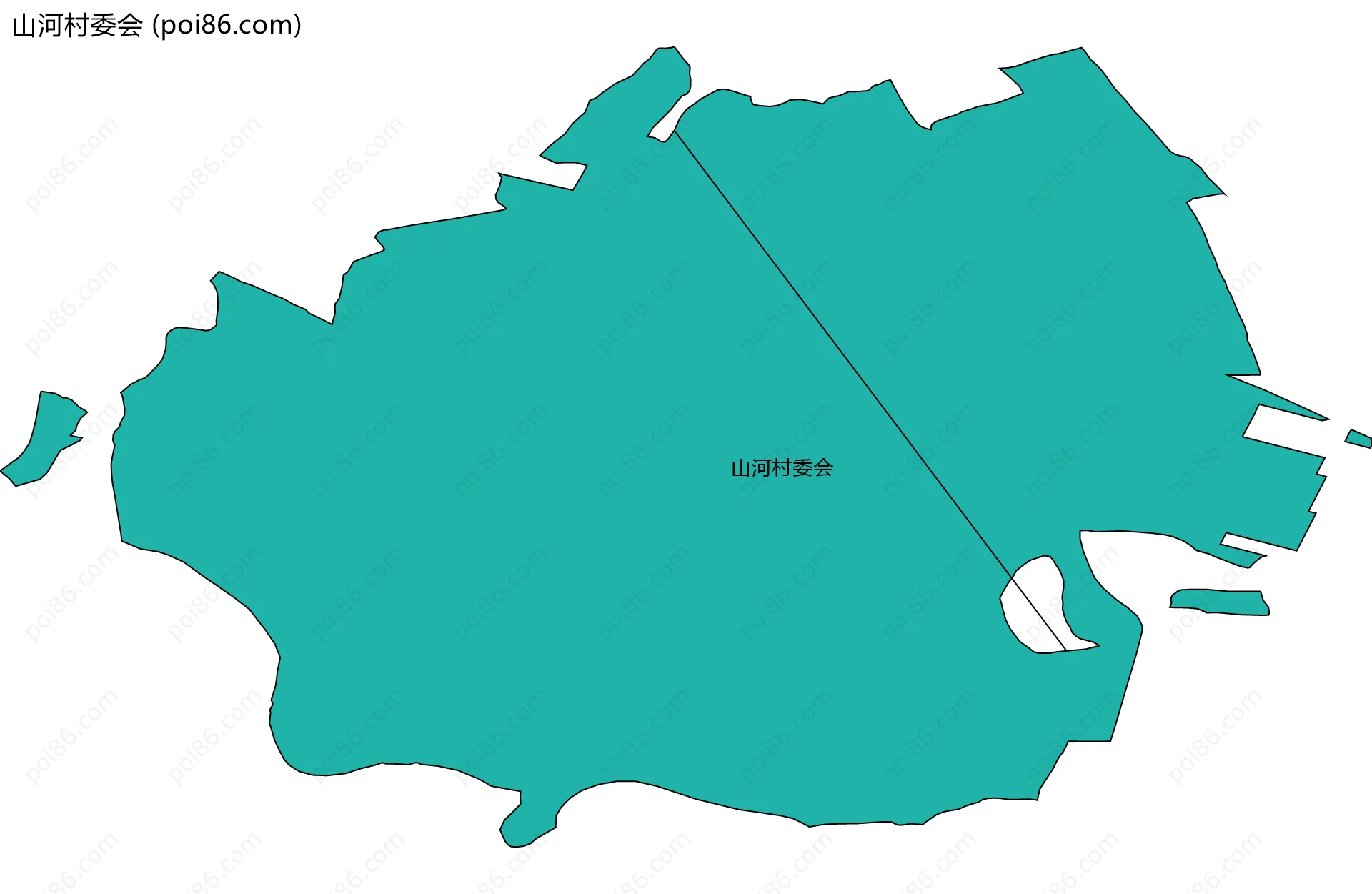山河村委会边界地图