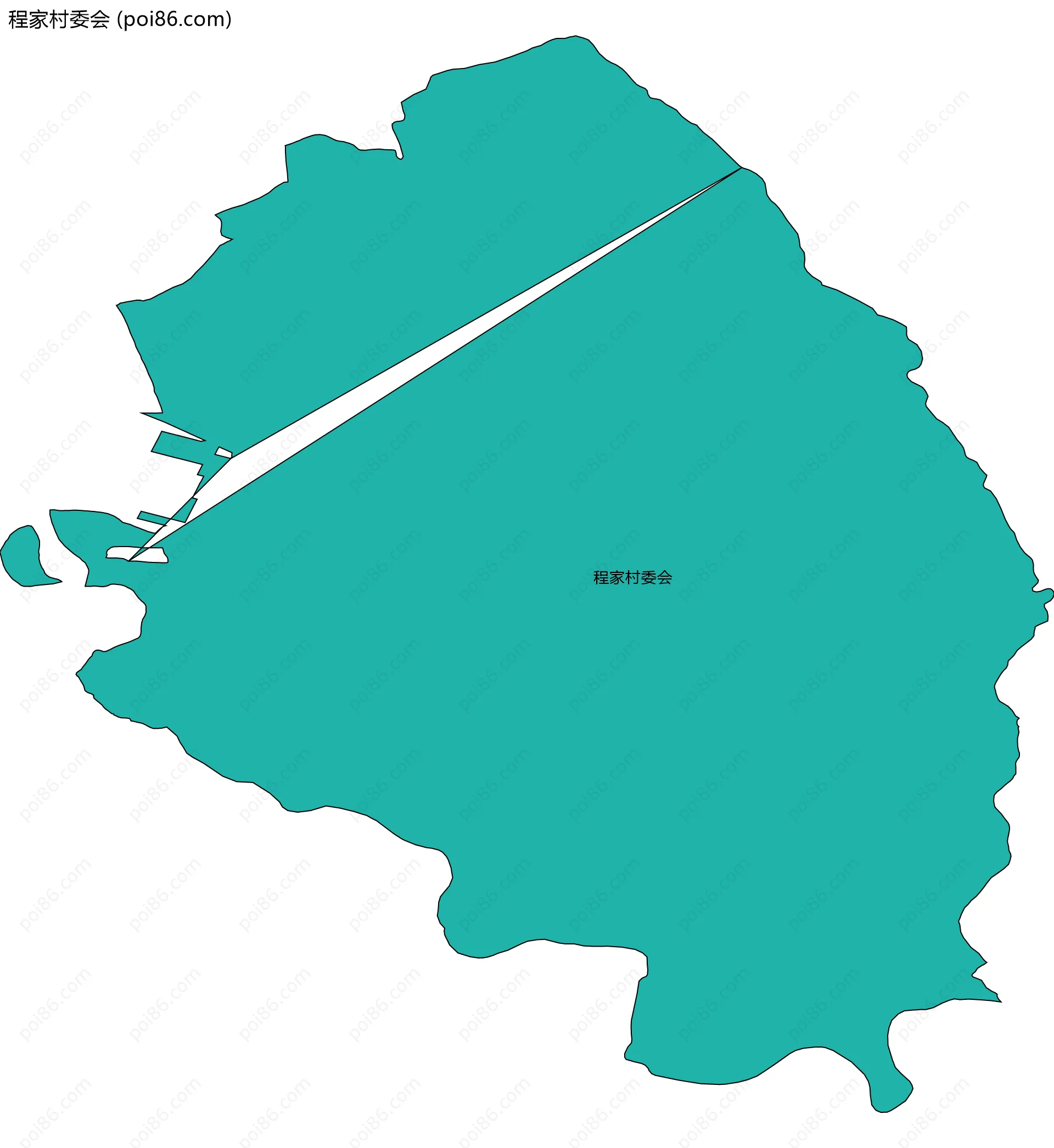 程家村委会边界地图