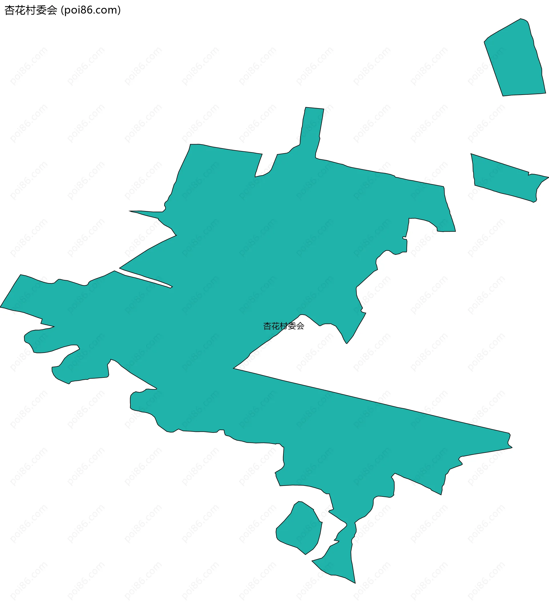 杏花村委会边界地图