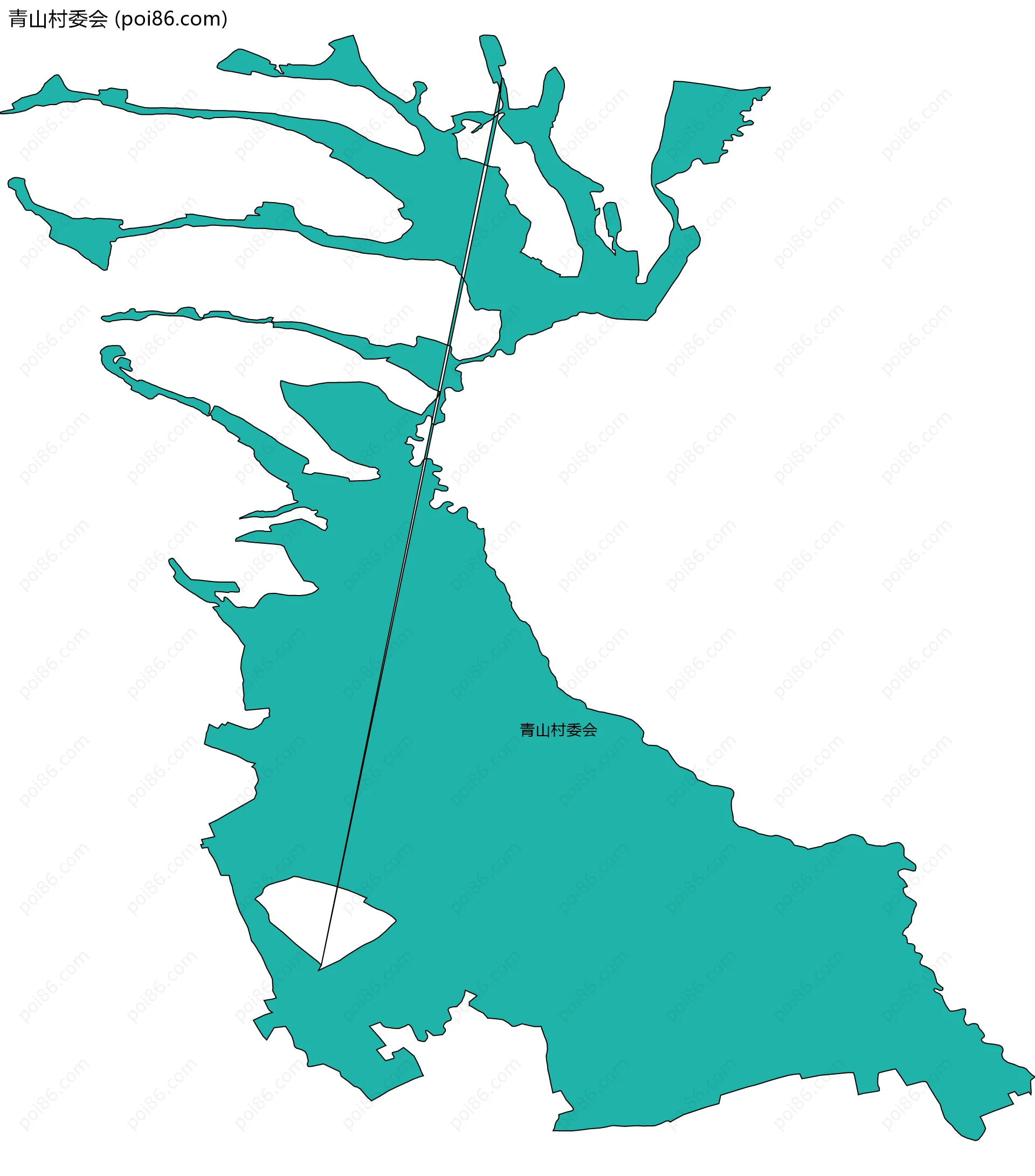 青山村委会边界地图