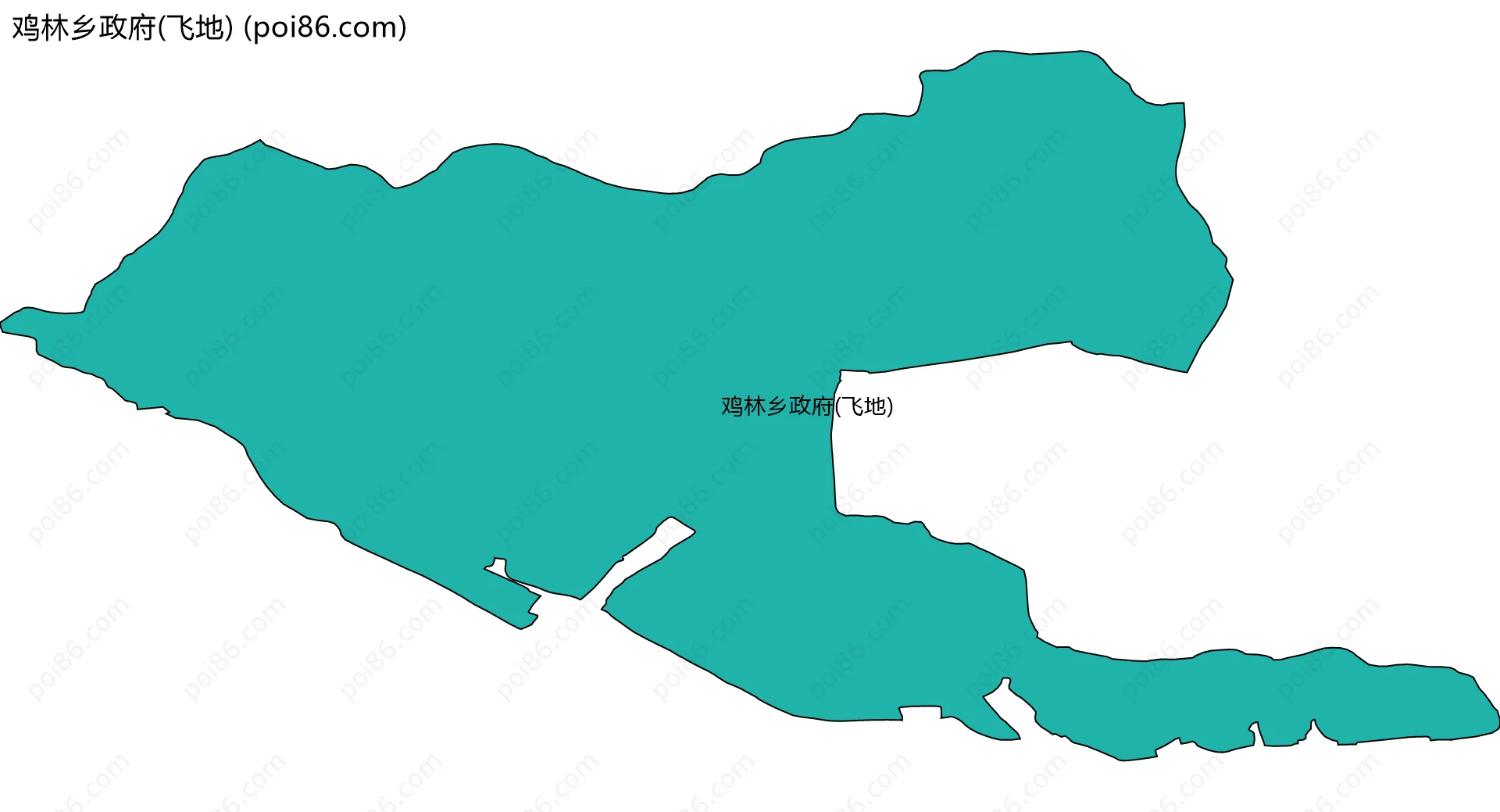 鸡林乡政府(飞地)边界地图