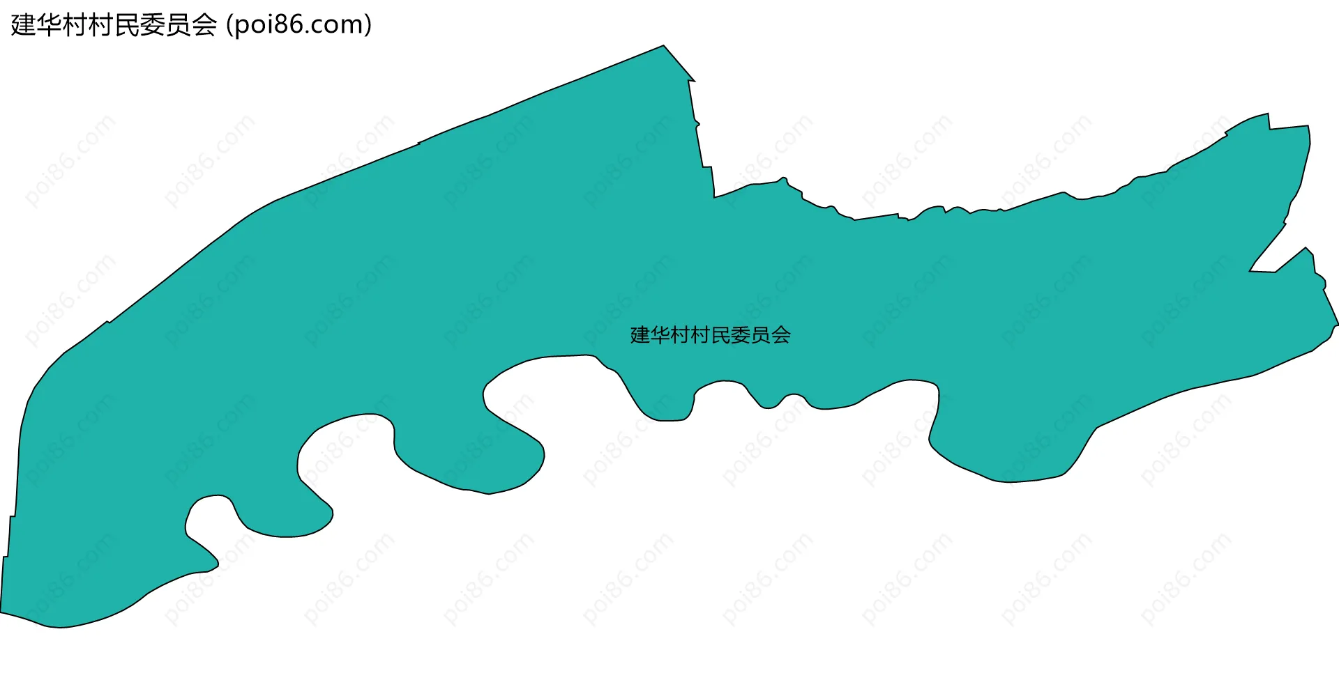 建华村村民委员会边界地图