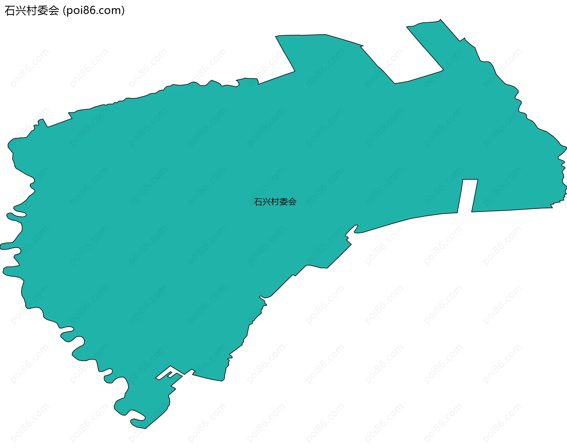 石兴村委会边界地图
