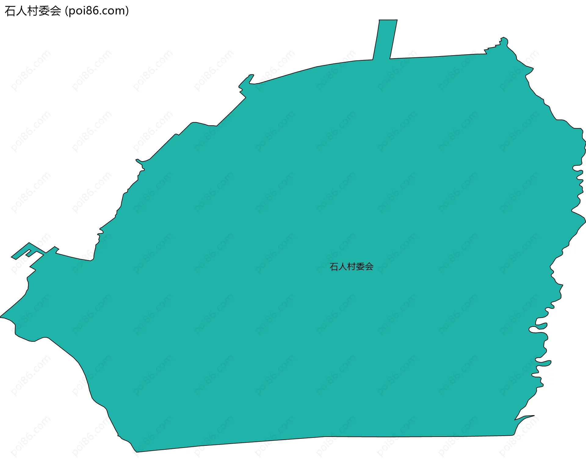 石人村委会边界地图