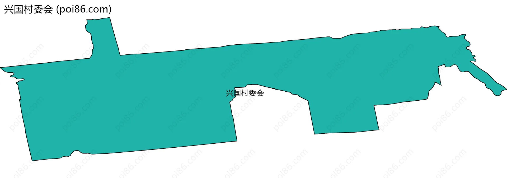 兴国村委会边界地图