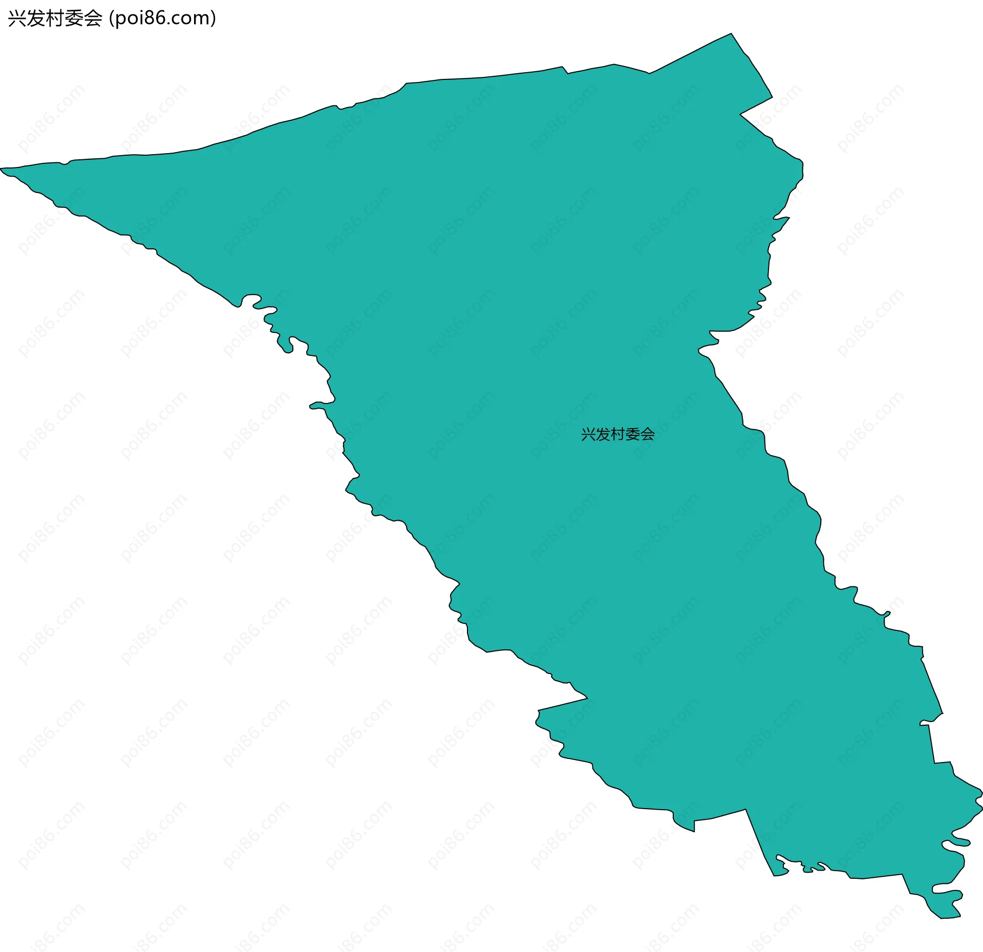 兴发村委会边界地图