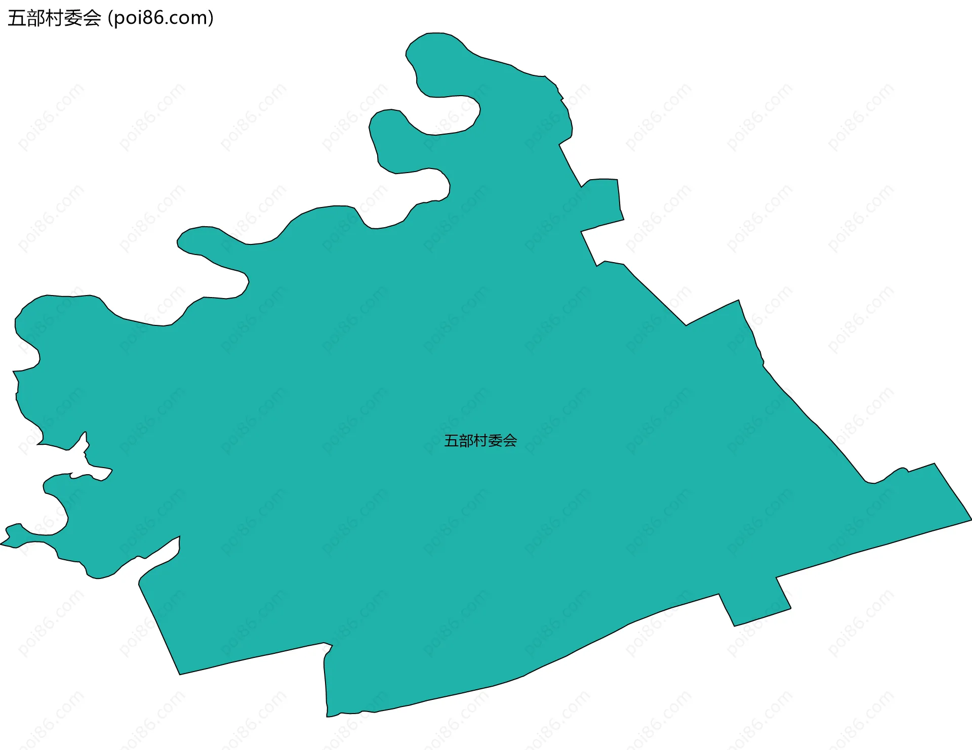 五部村委会边界地图