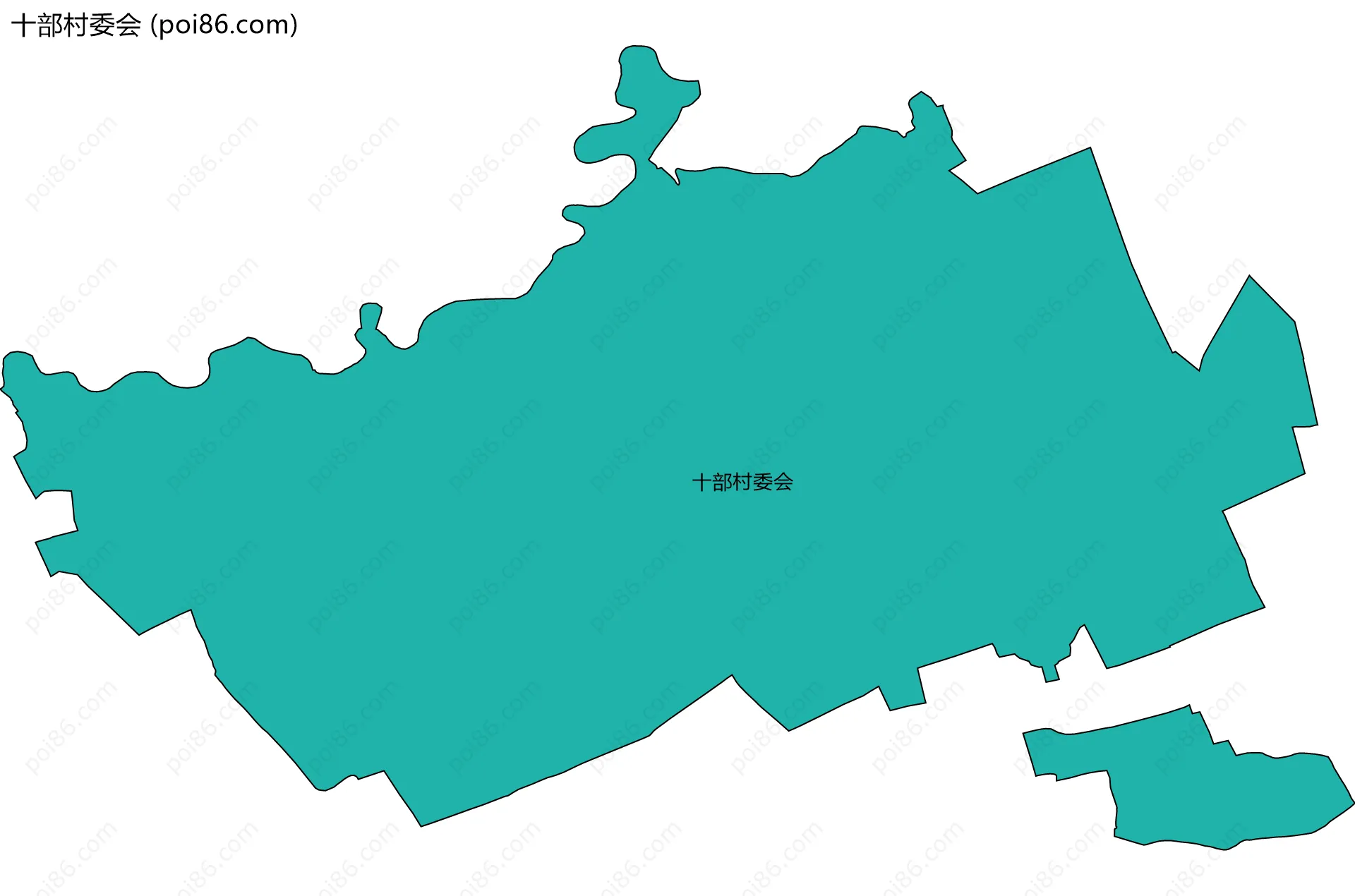 十部村委会边界地图