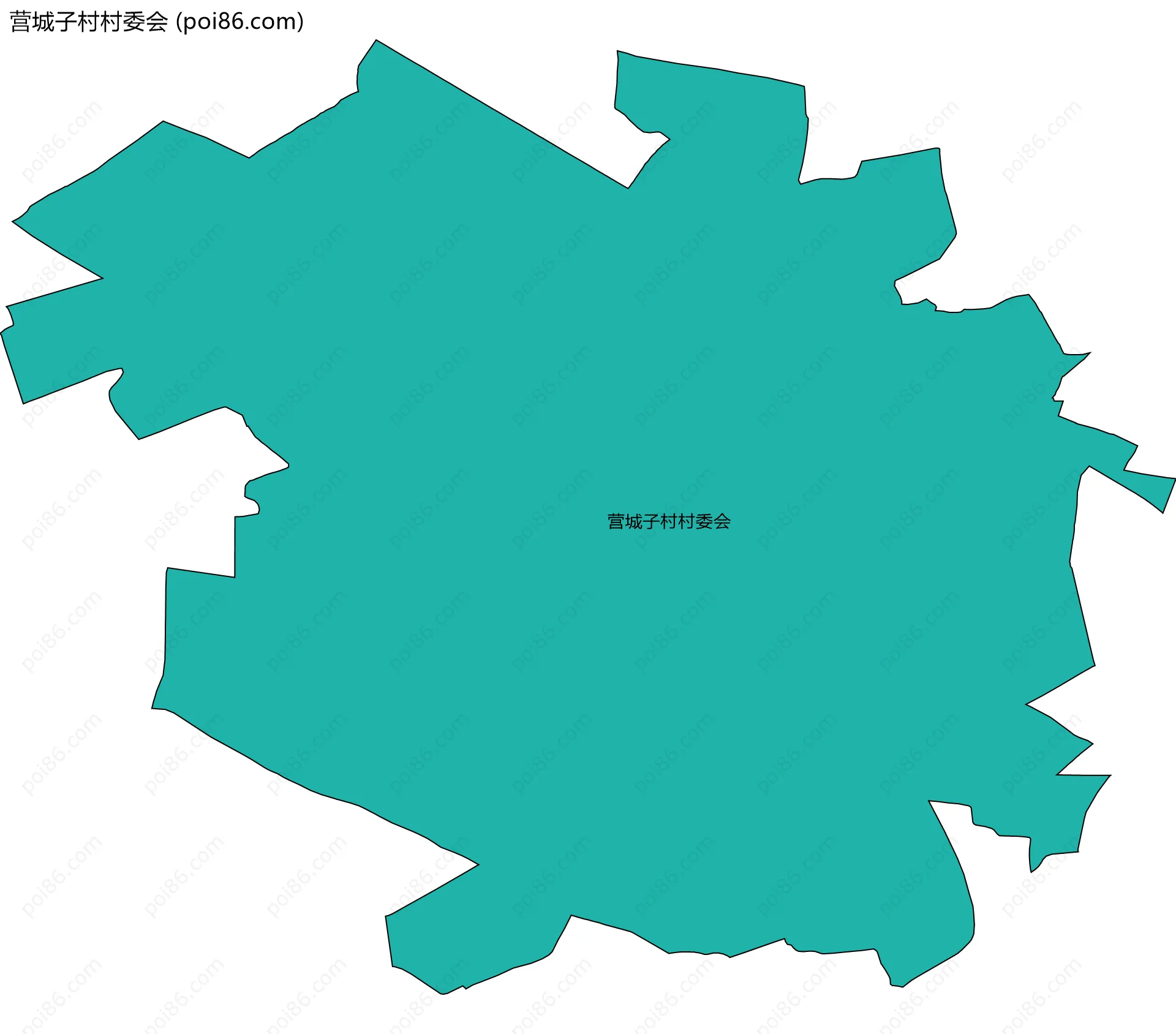 营城子村村委会边界地图