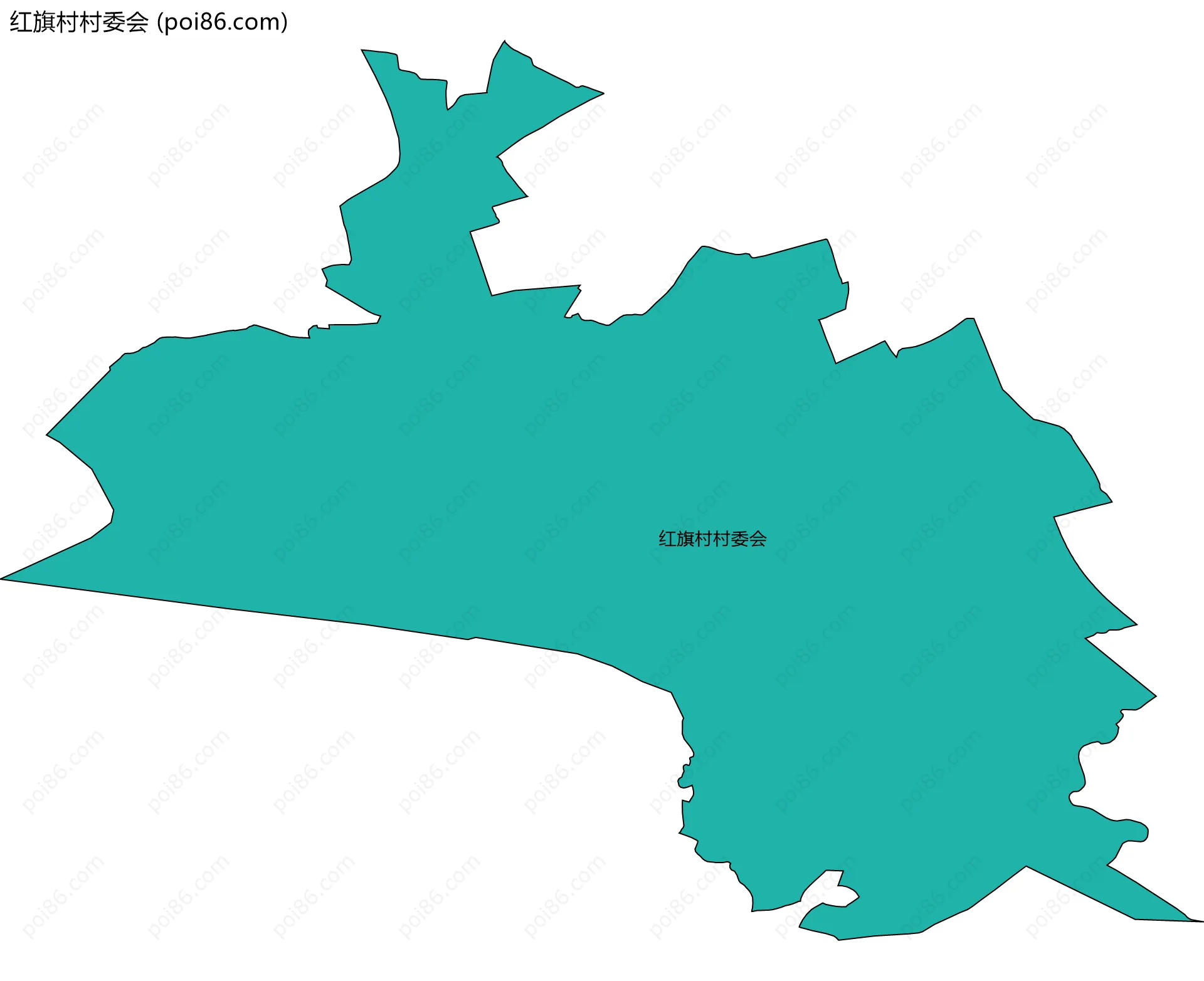 红旗村村委会边界地图