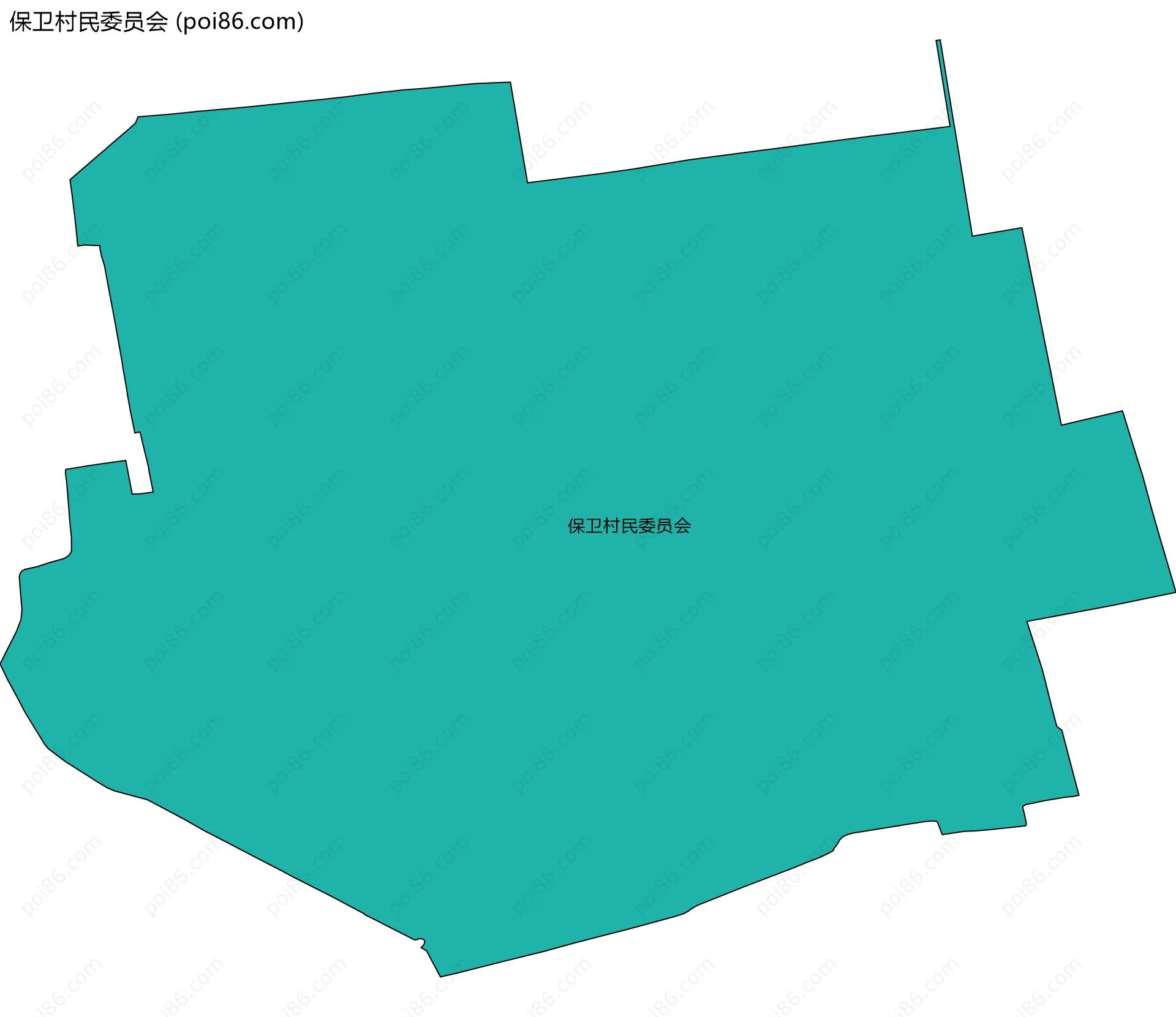 保卫村民委员会边界地图