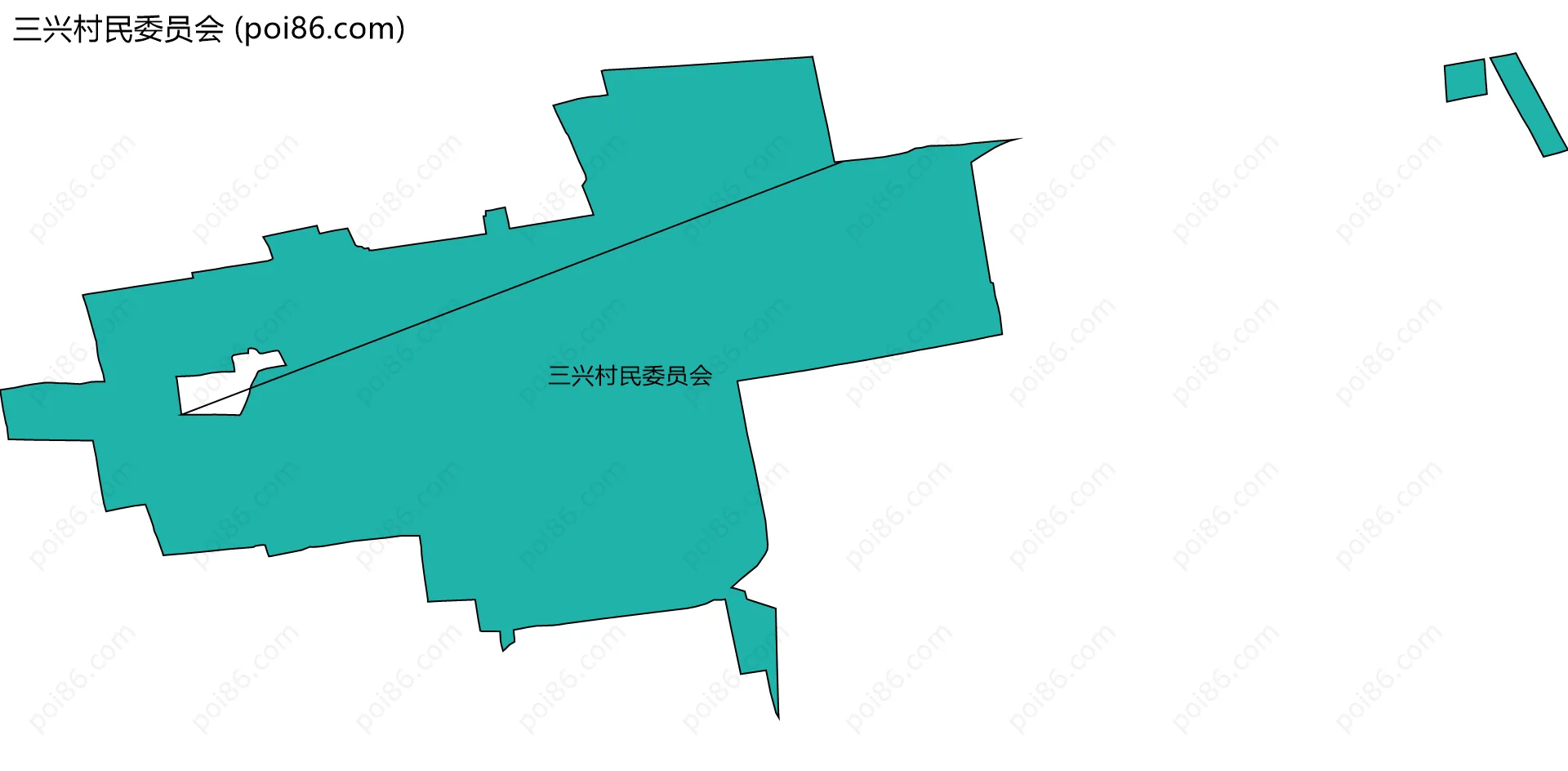 三兴村民委员会边界地图