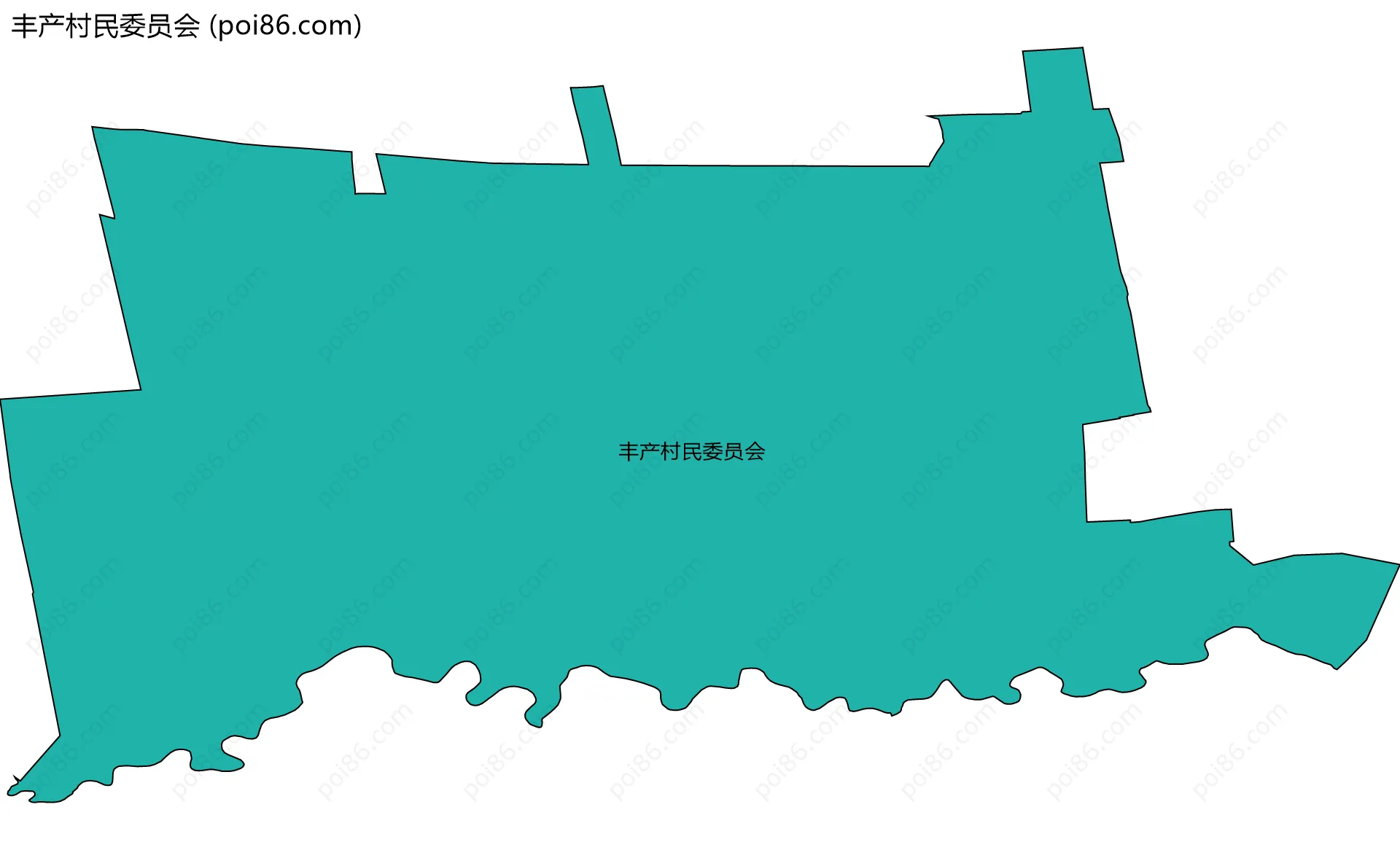丰产村民委员会边界地图