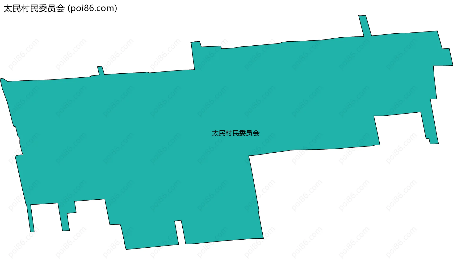 太民村民委员会边界地图