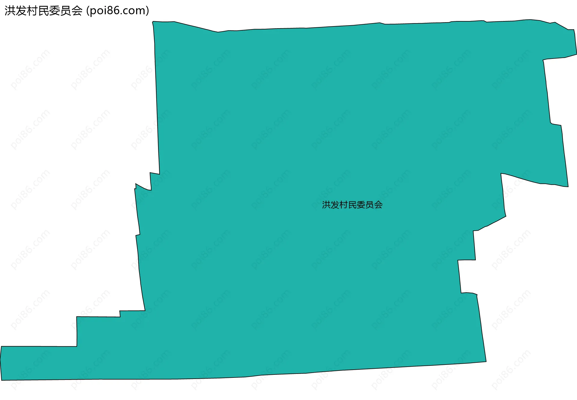 洪发村民委员会边界地图