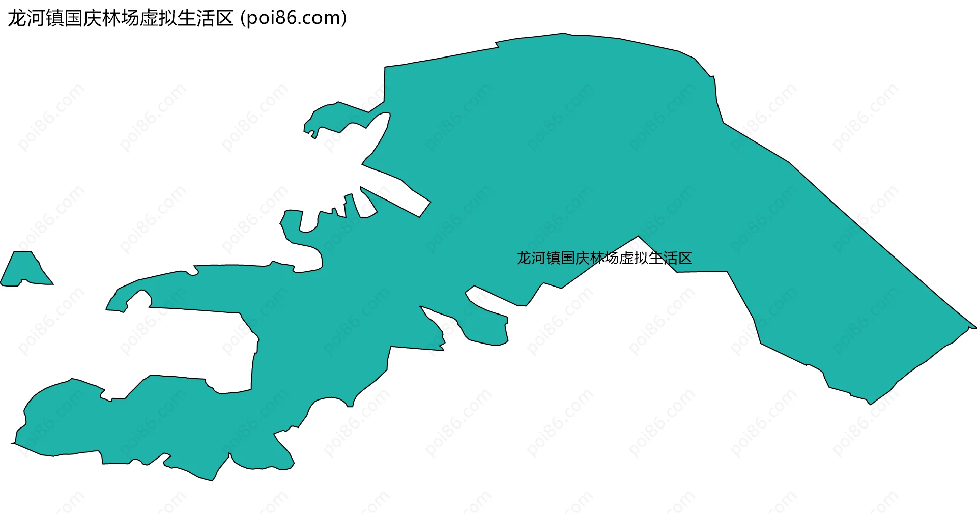 龙河镇国庆林场虚拟生活区边界地图