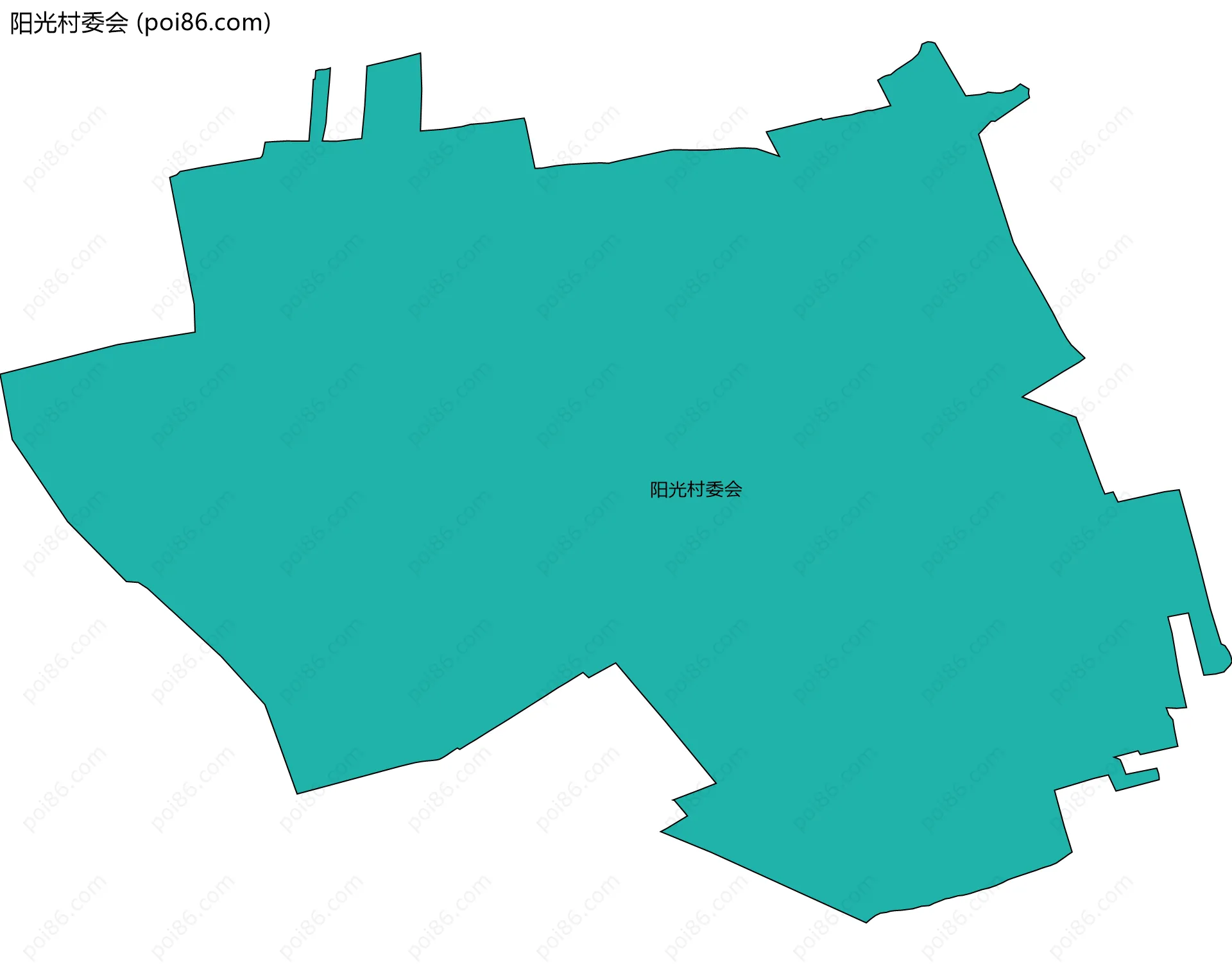 阳光村委会边界地图