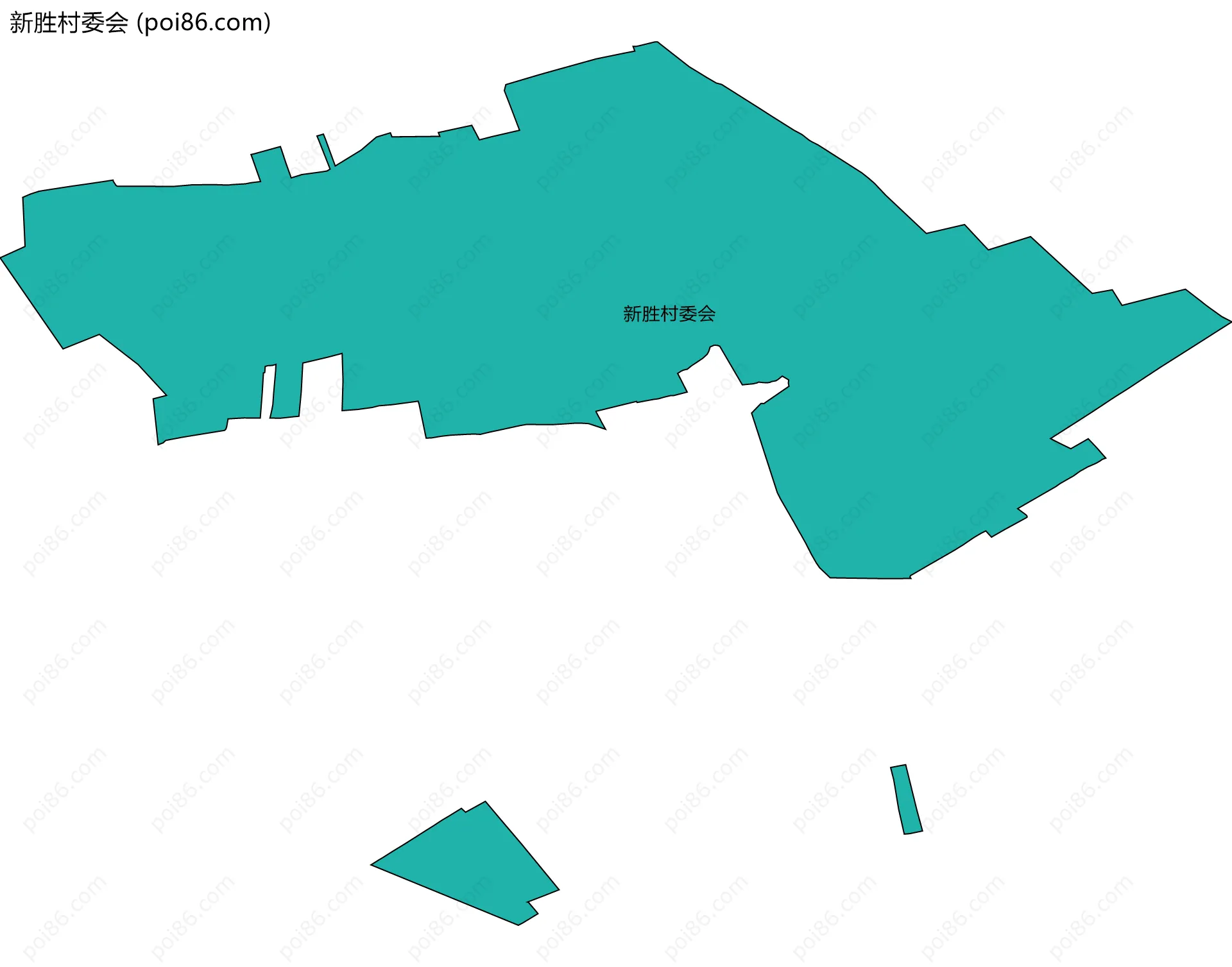 新胜村委会边界地图