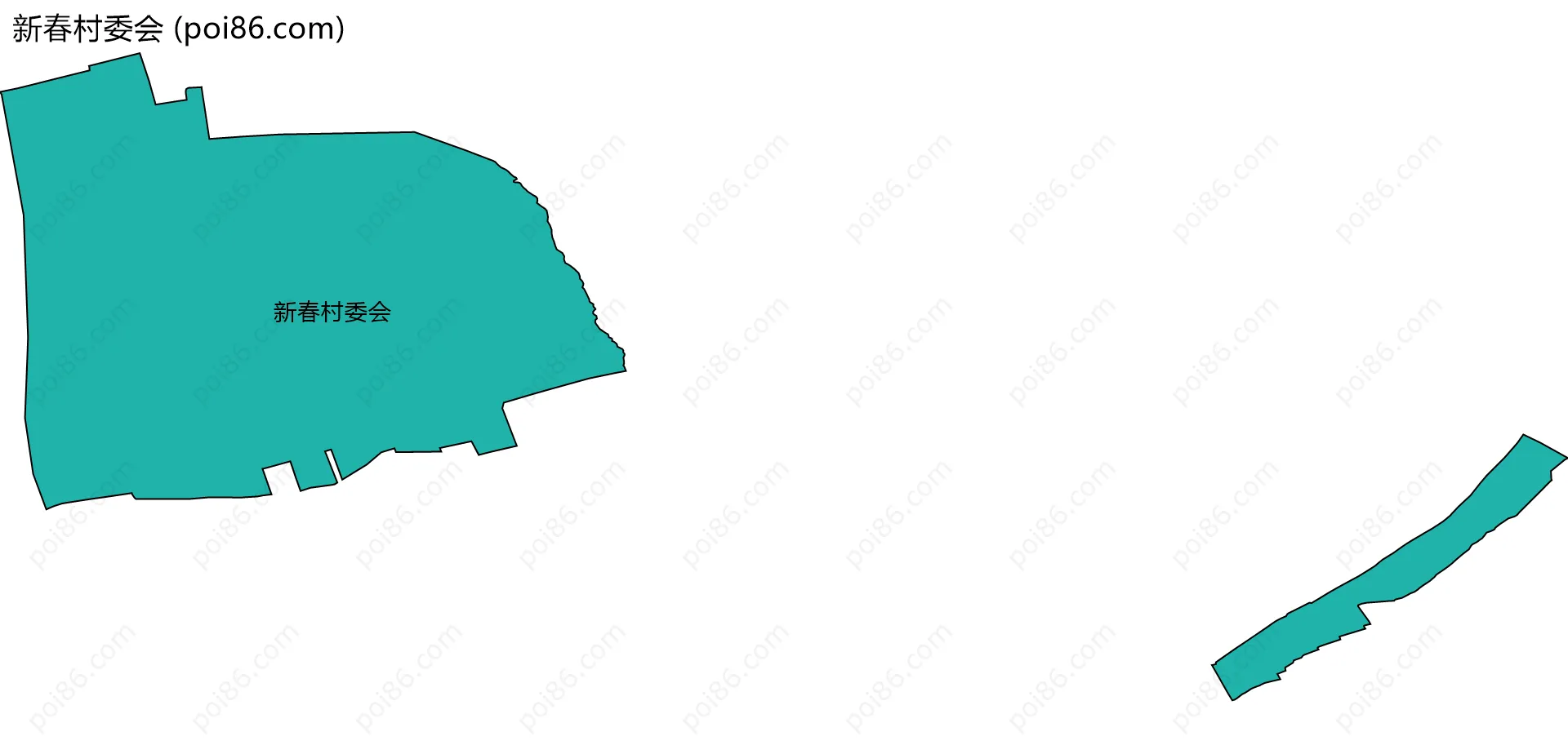 新春村委会边界地图