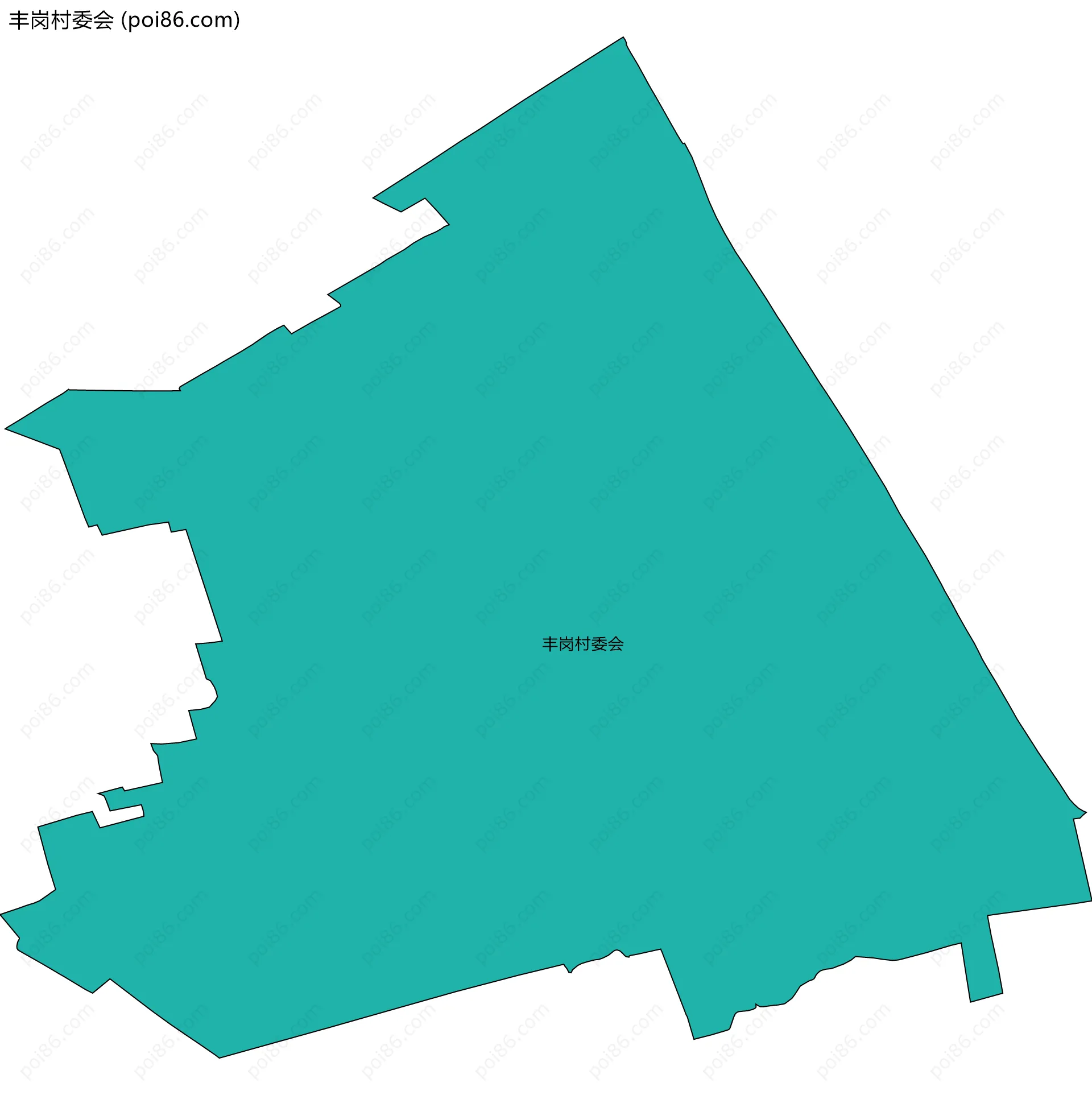 丰岗村委会边界地图