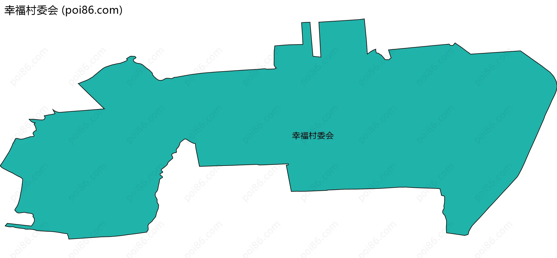 幸福村委会边界地图