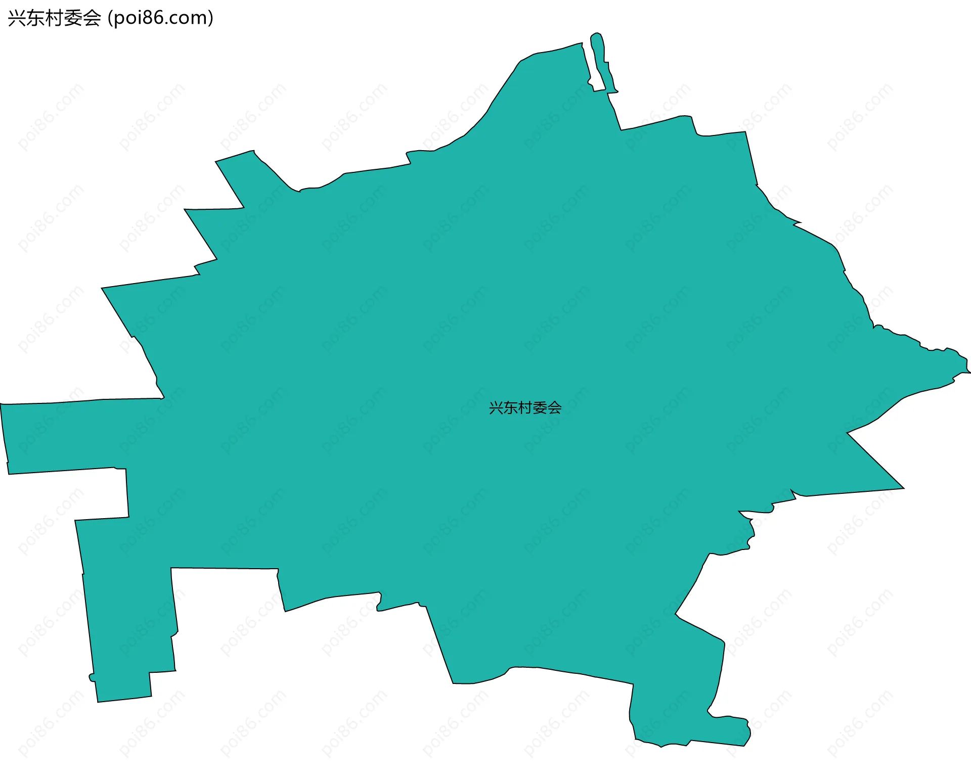 兴东村委会边界地图