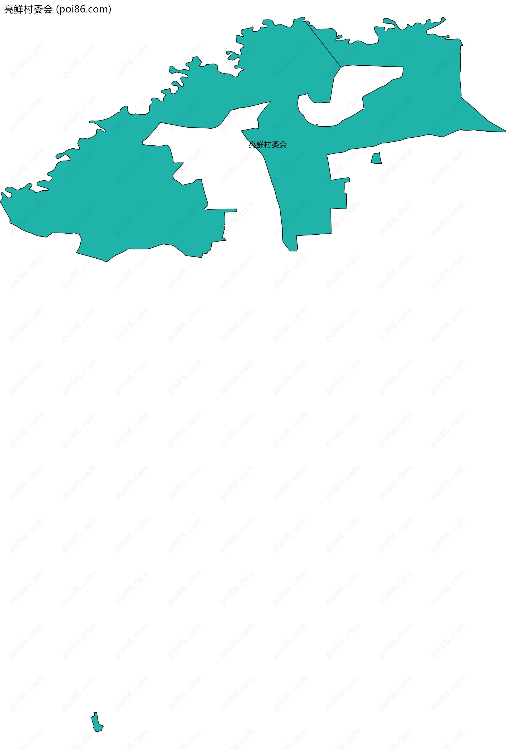 亮鲜村委会边界地图