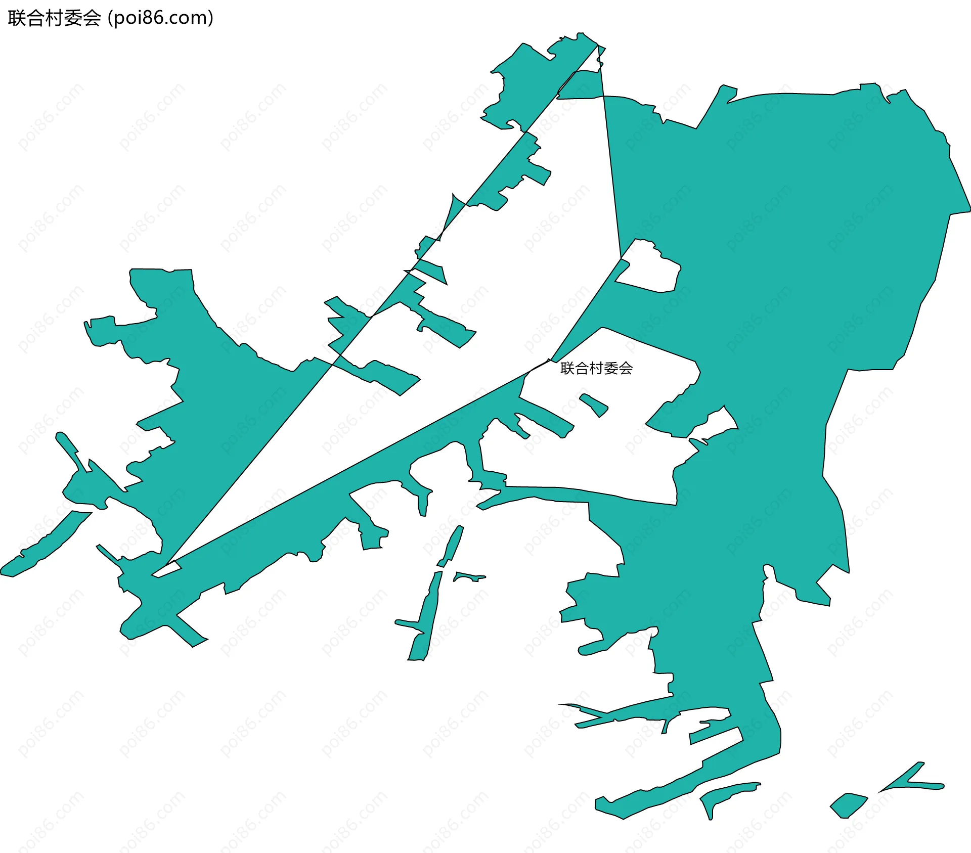 联合村委会边界地图