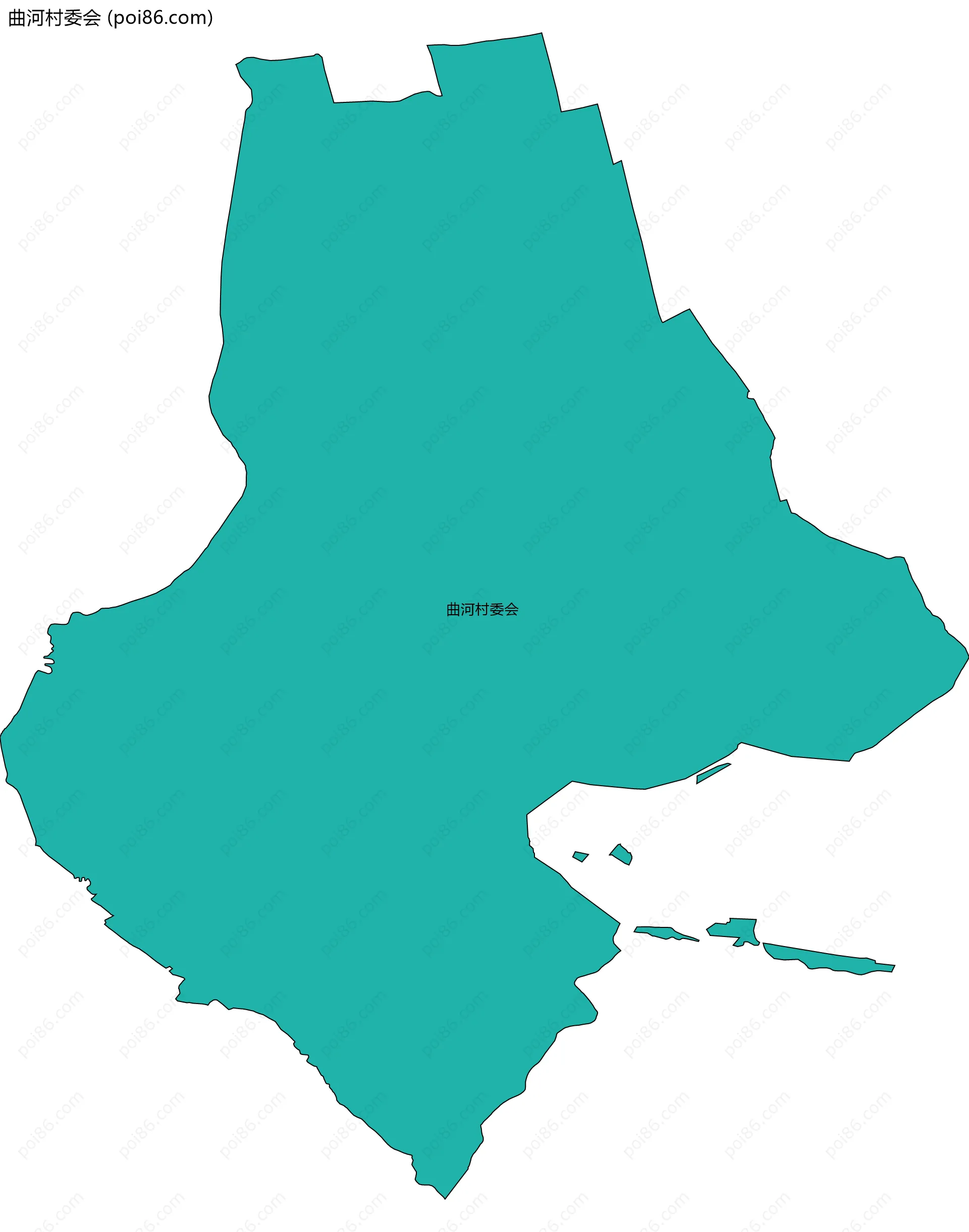 曲河村委会边界地图