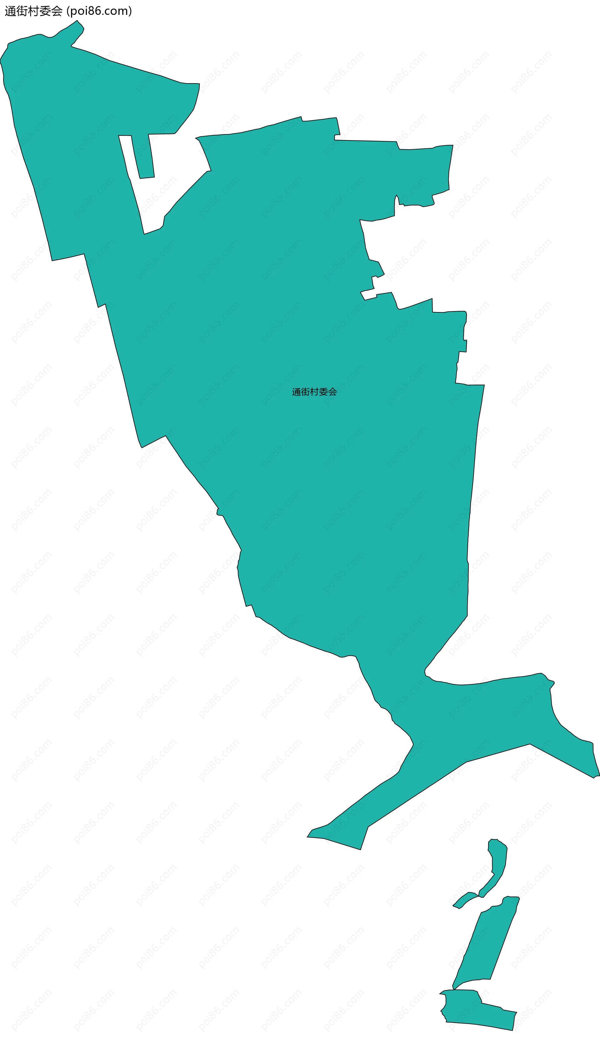 通街村委会边界地图