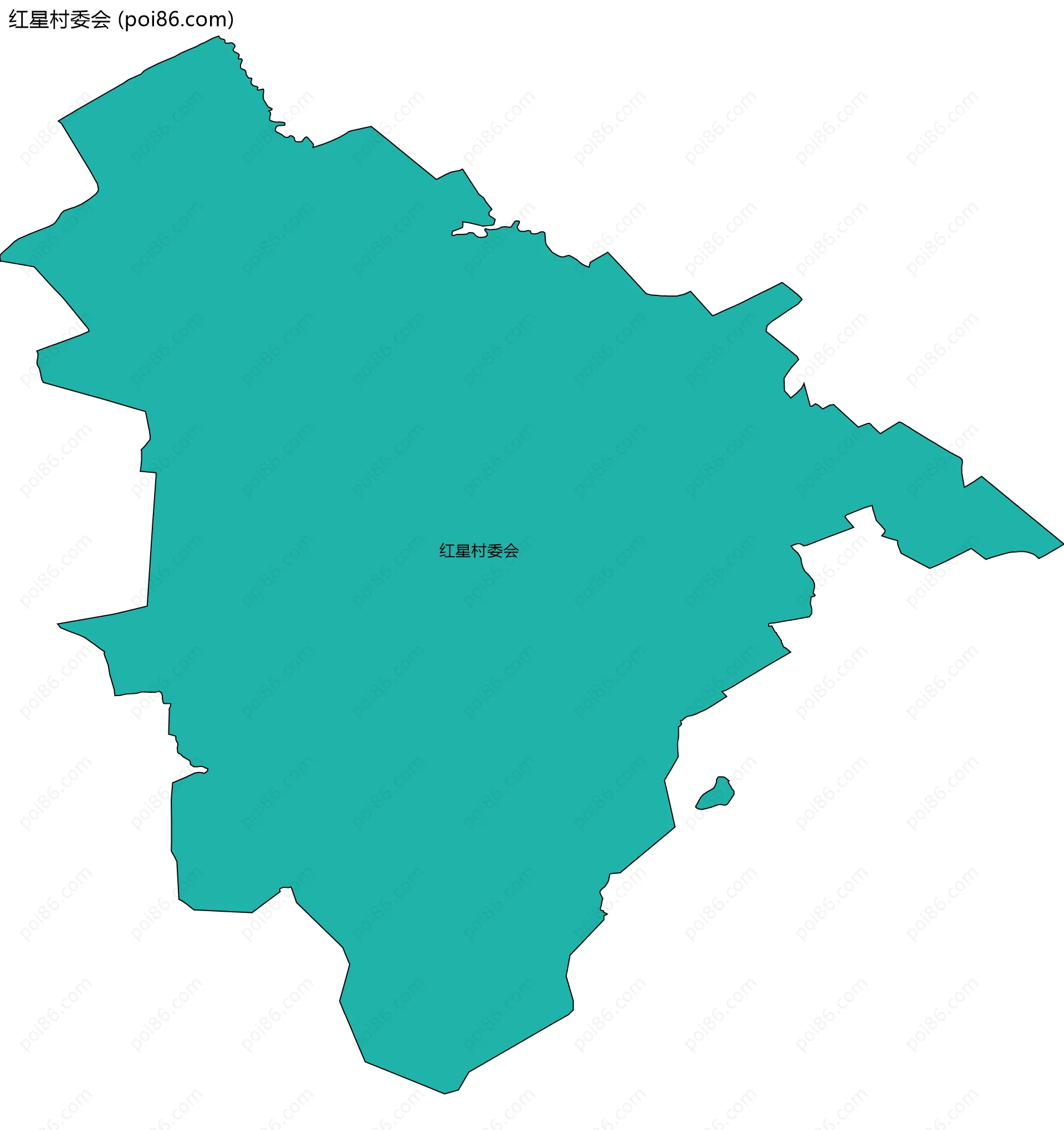 红星村委会边界地图