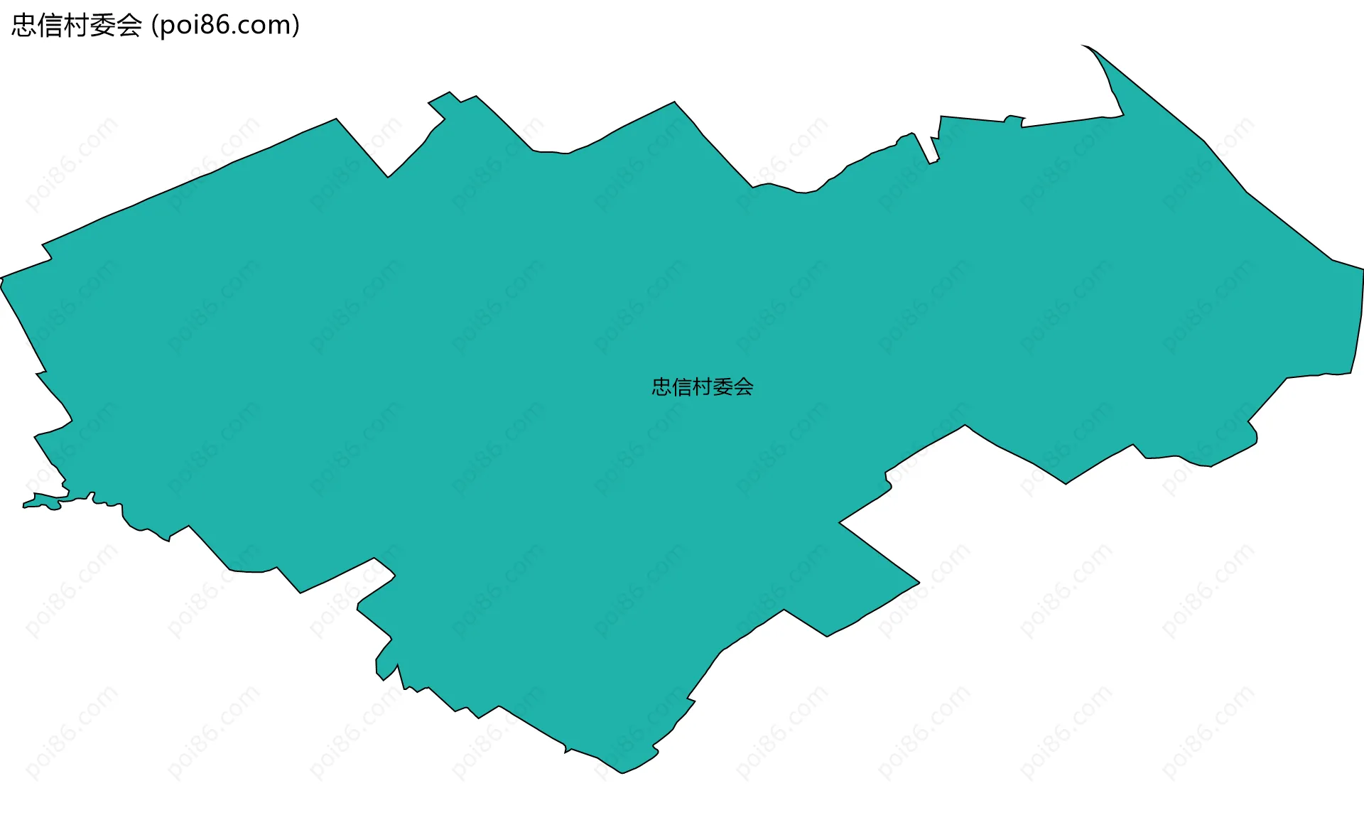忠信村委会边界地图