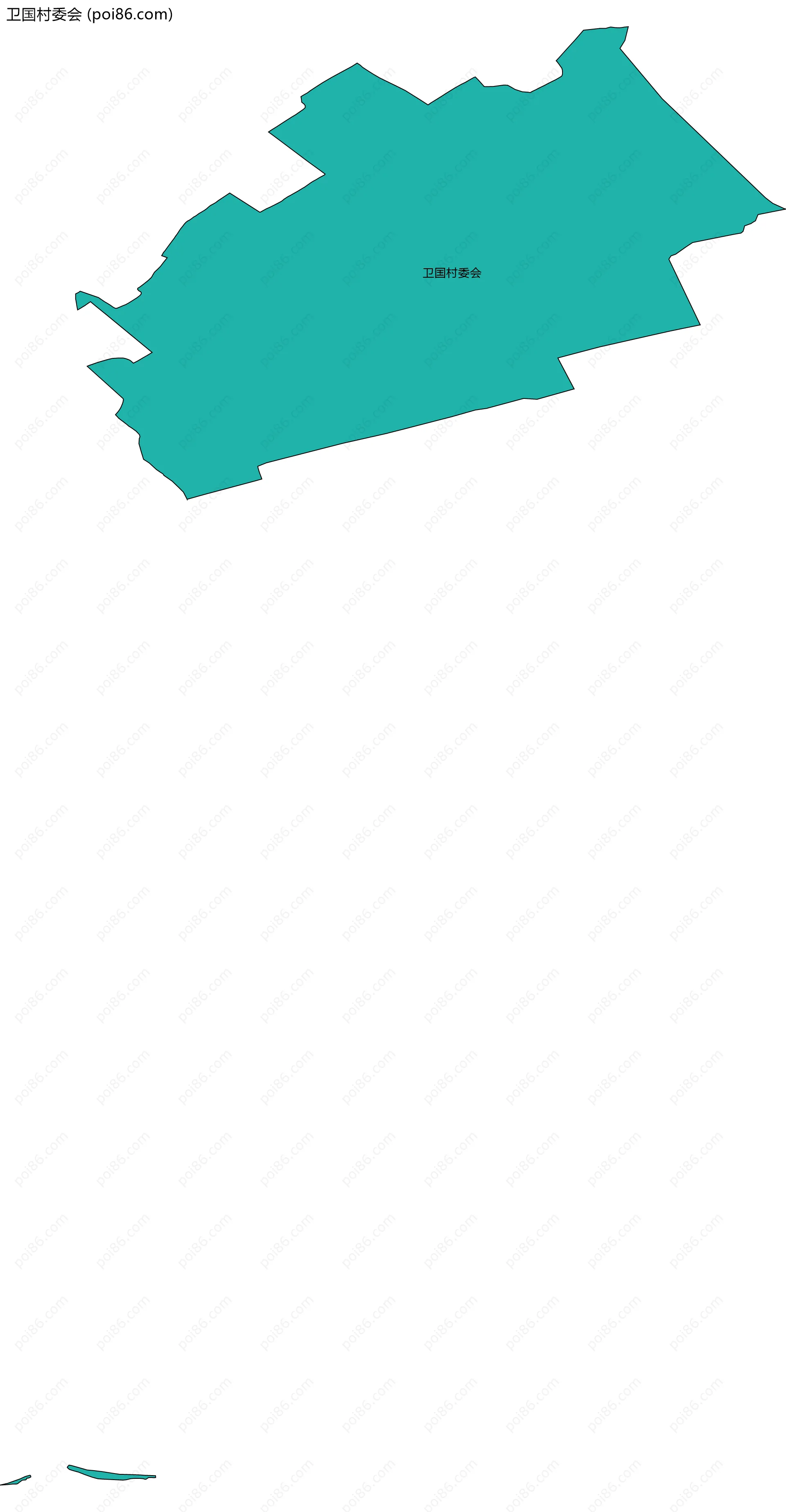 卫国村委会边界地图